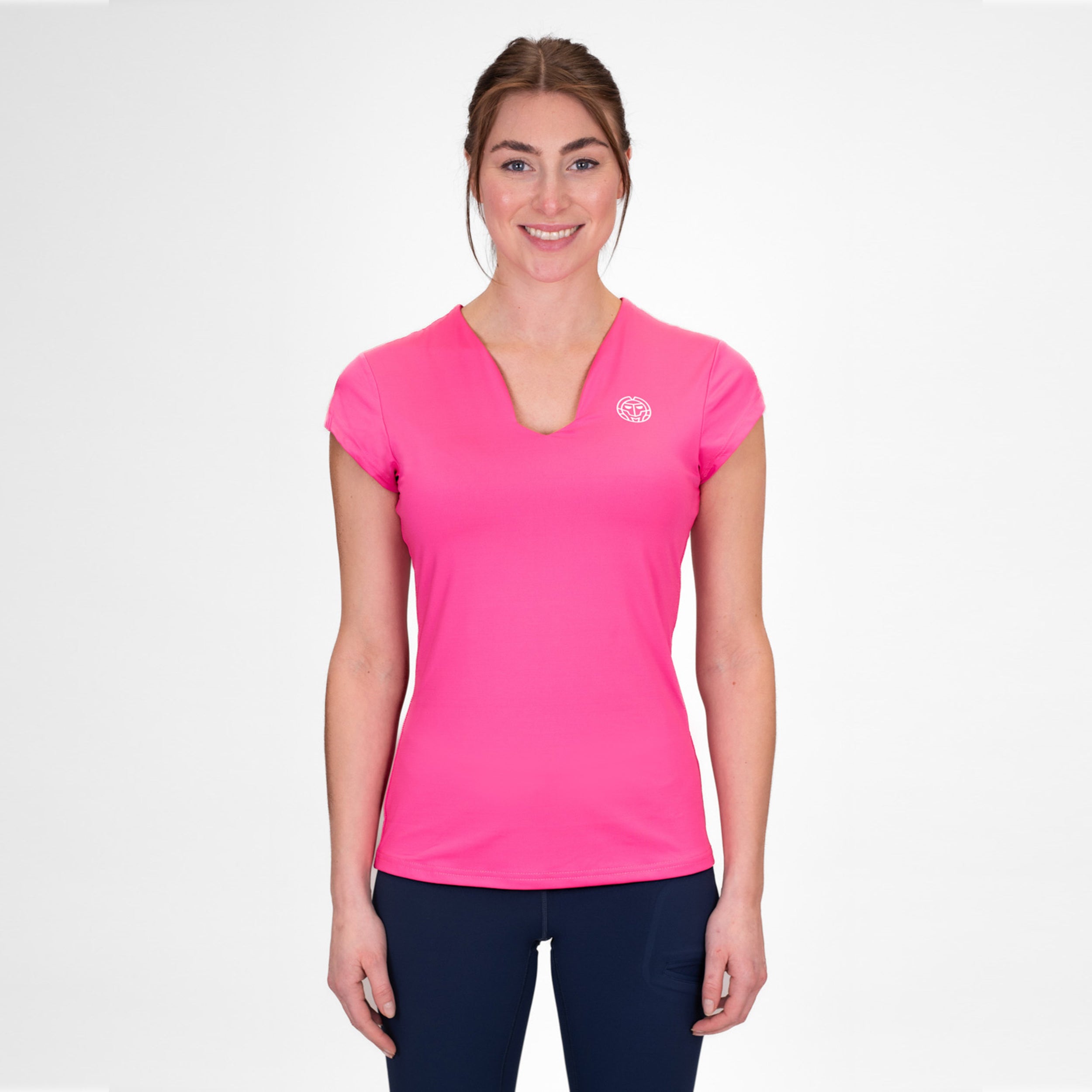 Bidi Badu Crew V - Neck T Shirt Damen Pink