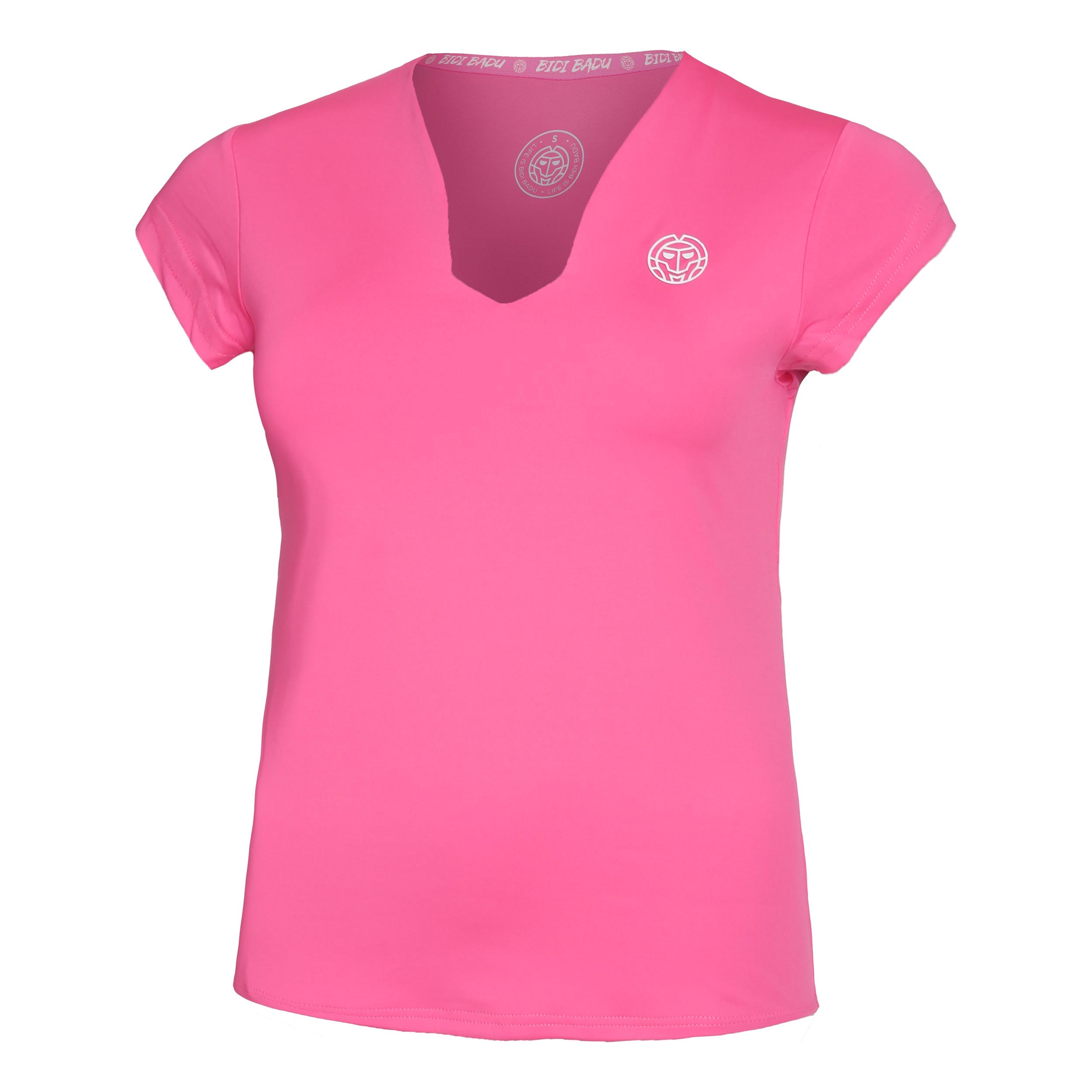 Bidi Badu Bella 2.0 Tech V - Neck T Shirt Damen Pink, Weiß
