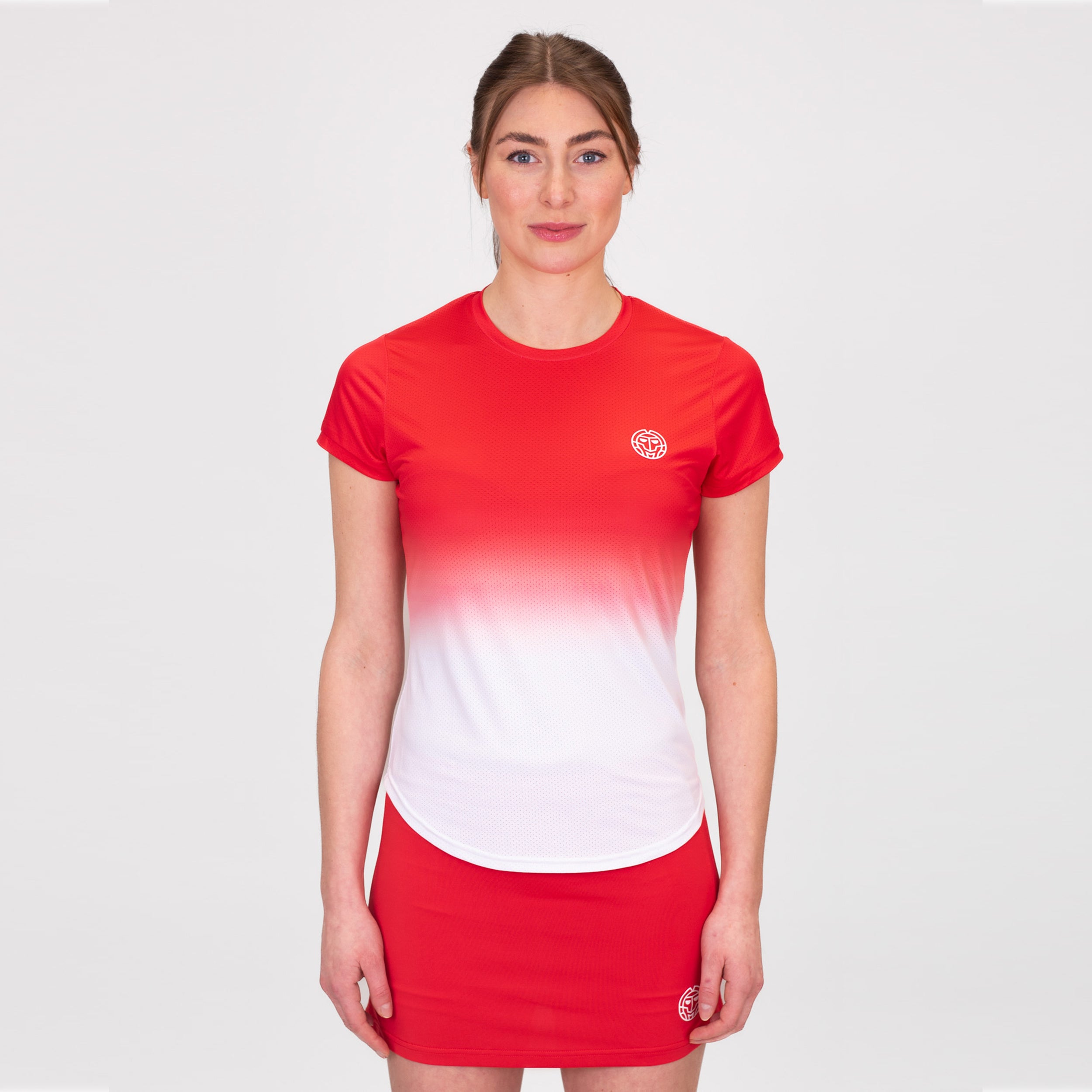 Bidi Badu Crew Gradiant T - Shirt Damen Rot, Weiß