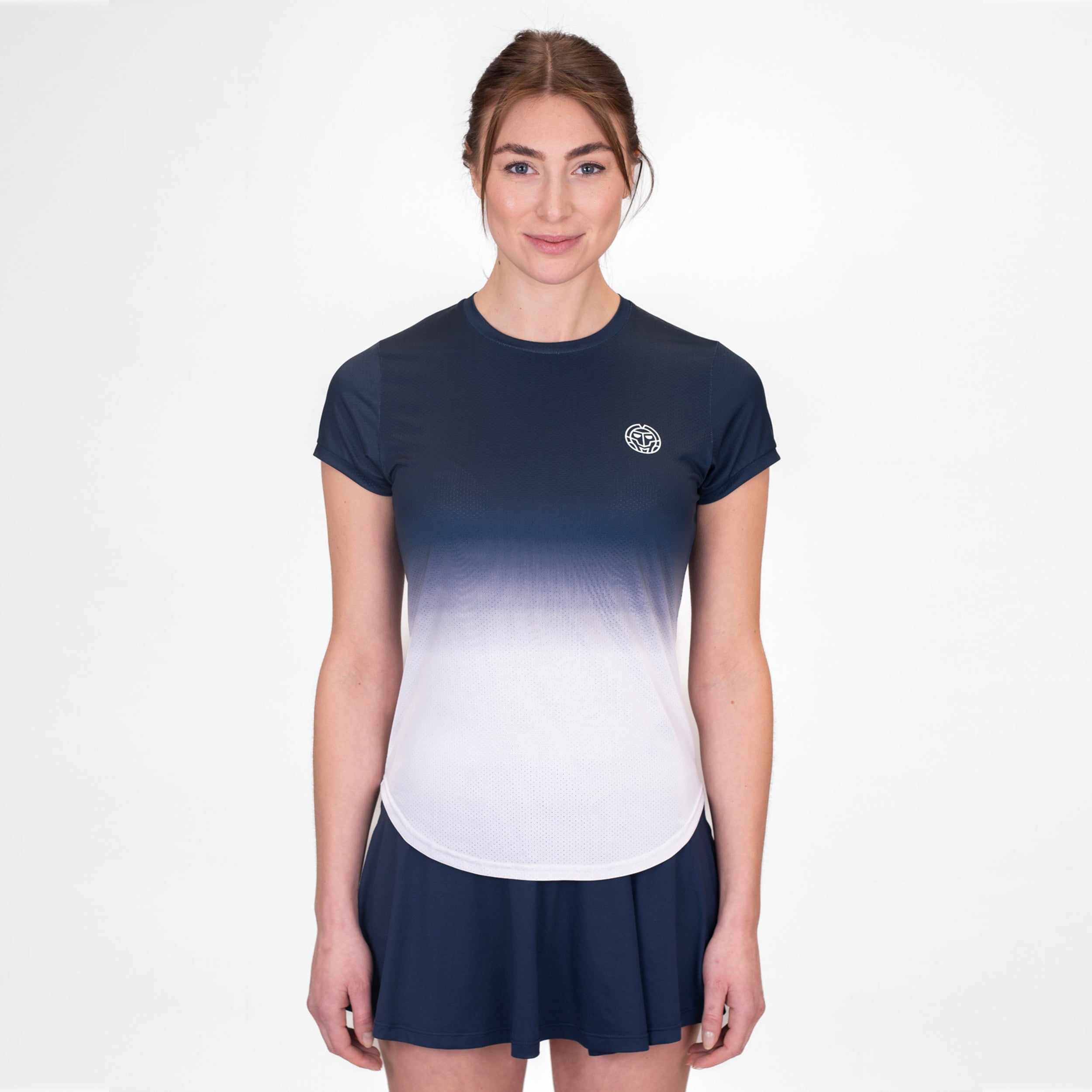 Bidi Badu Crew Gradiant T - Shirt Damen Dunkelblau, Weiß