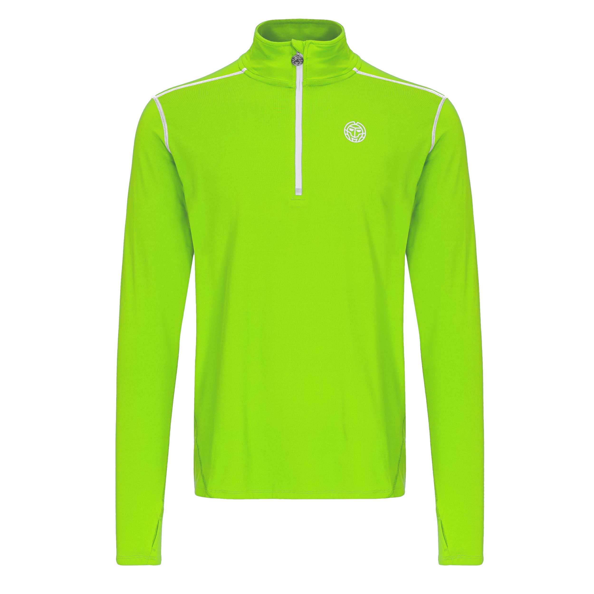 Bidi Badu Zac Tech Half Zip Longsleeve Herren - Neongrün, Weiß