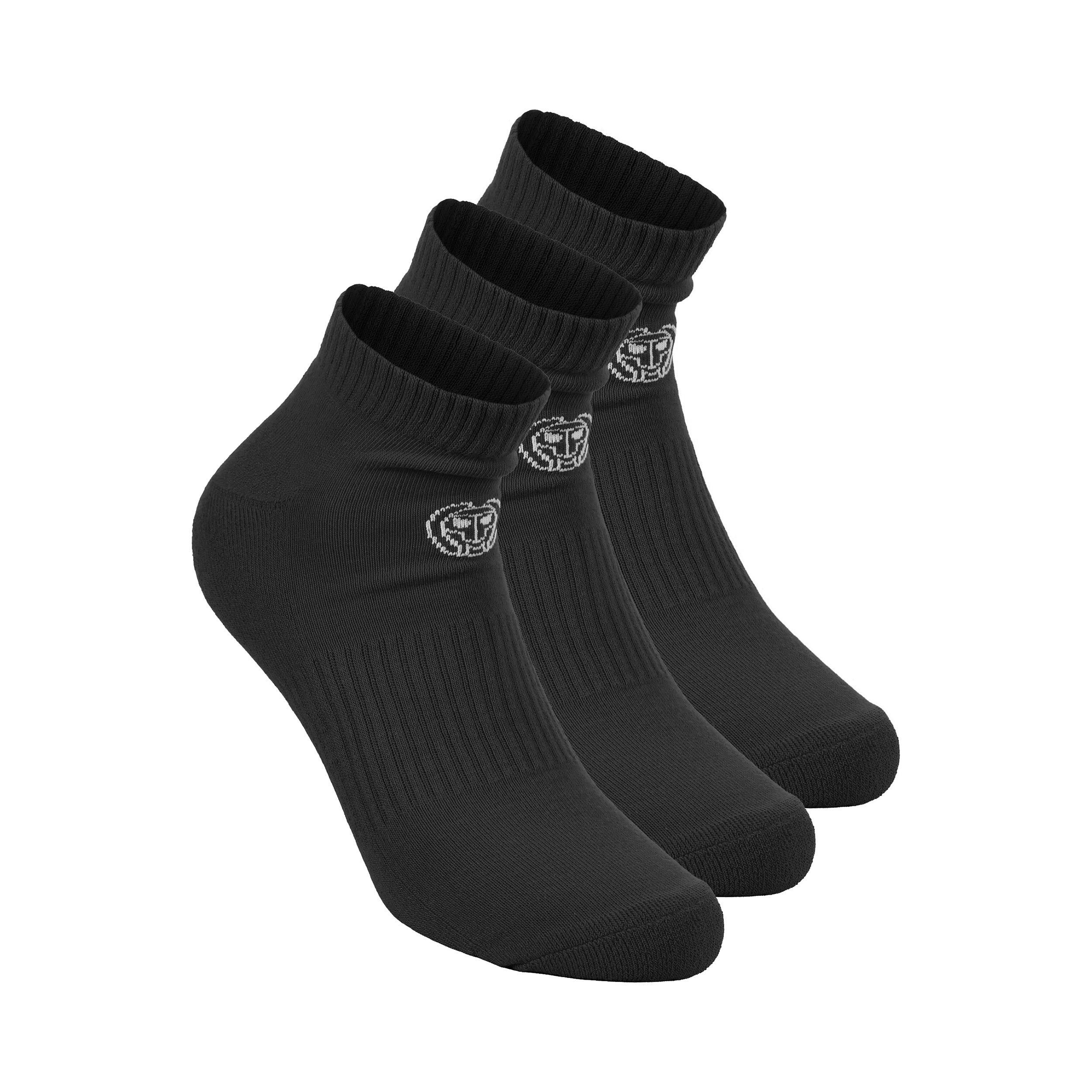 Bidi Badu Crew Performance Tennis Socks 3 Pack - Black