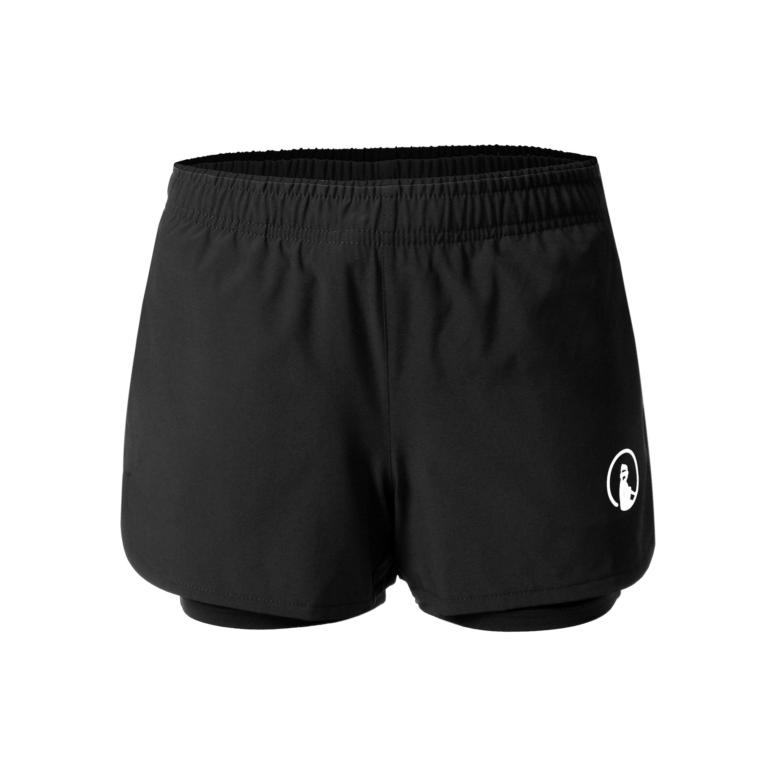 Quiet Please Match 2in1 Shorts Mädchen - Schwarz, Weiß