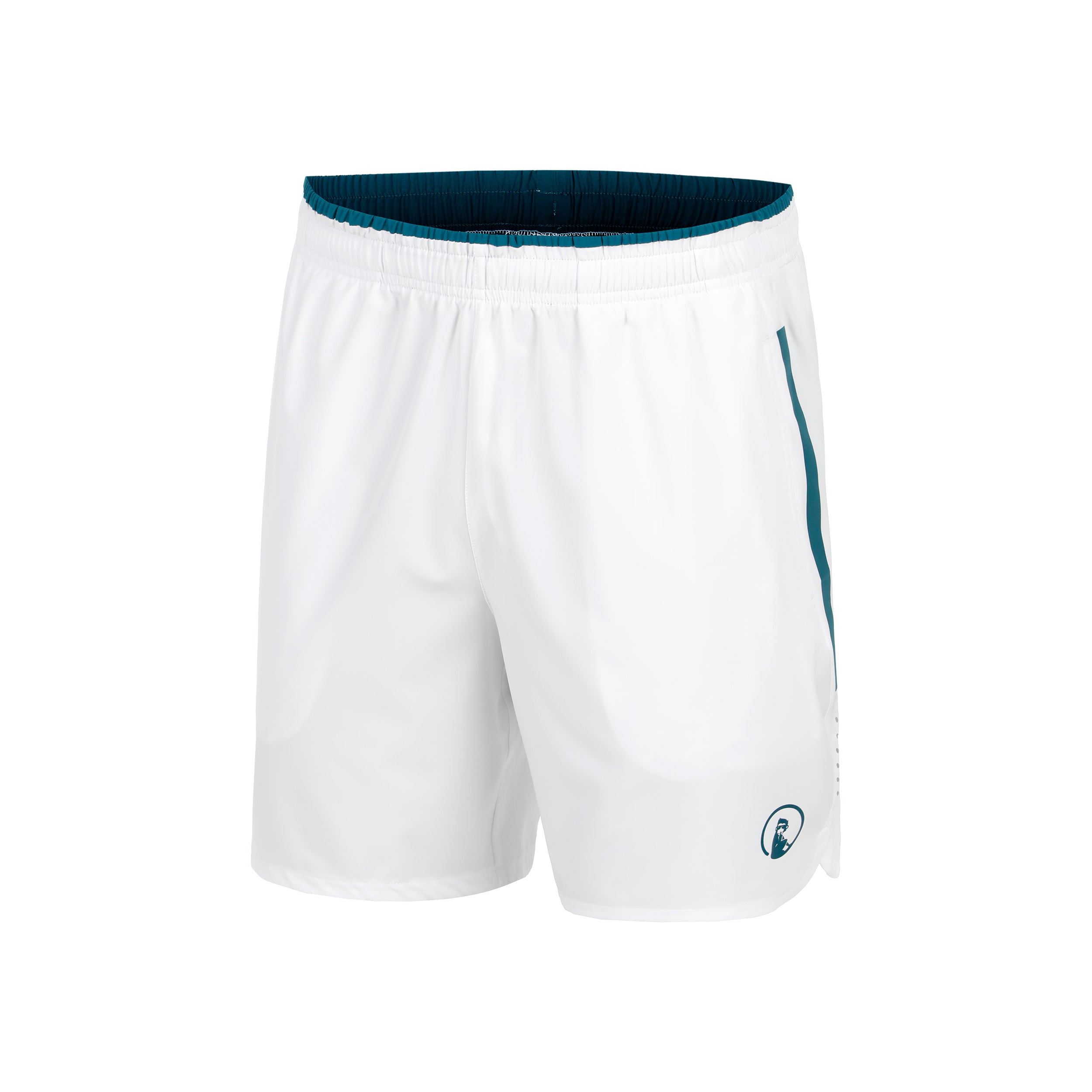 Quiet Please Create Drop 7in Shorts Herren - Weiß, Petrol