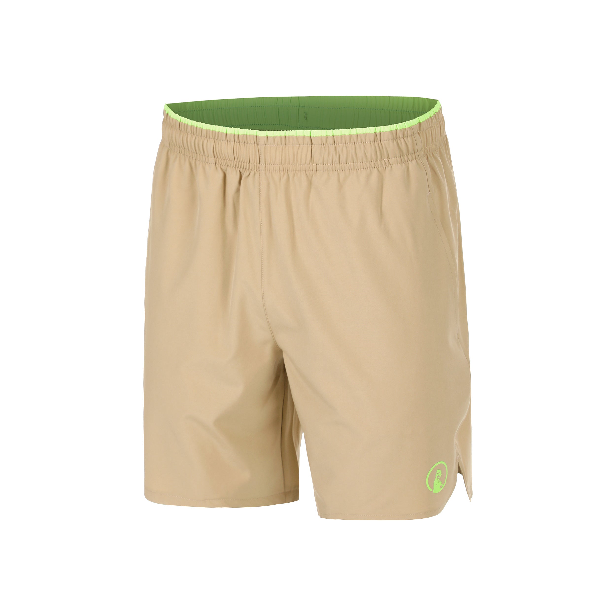 Quiet Please Wild Slam Shorts Herren - Beige, Neongrün