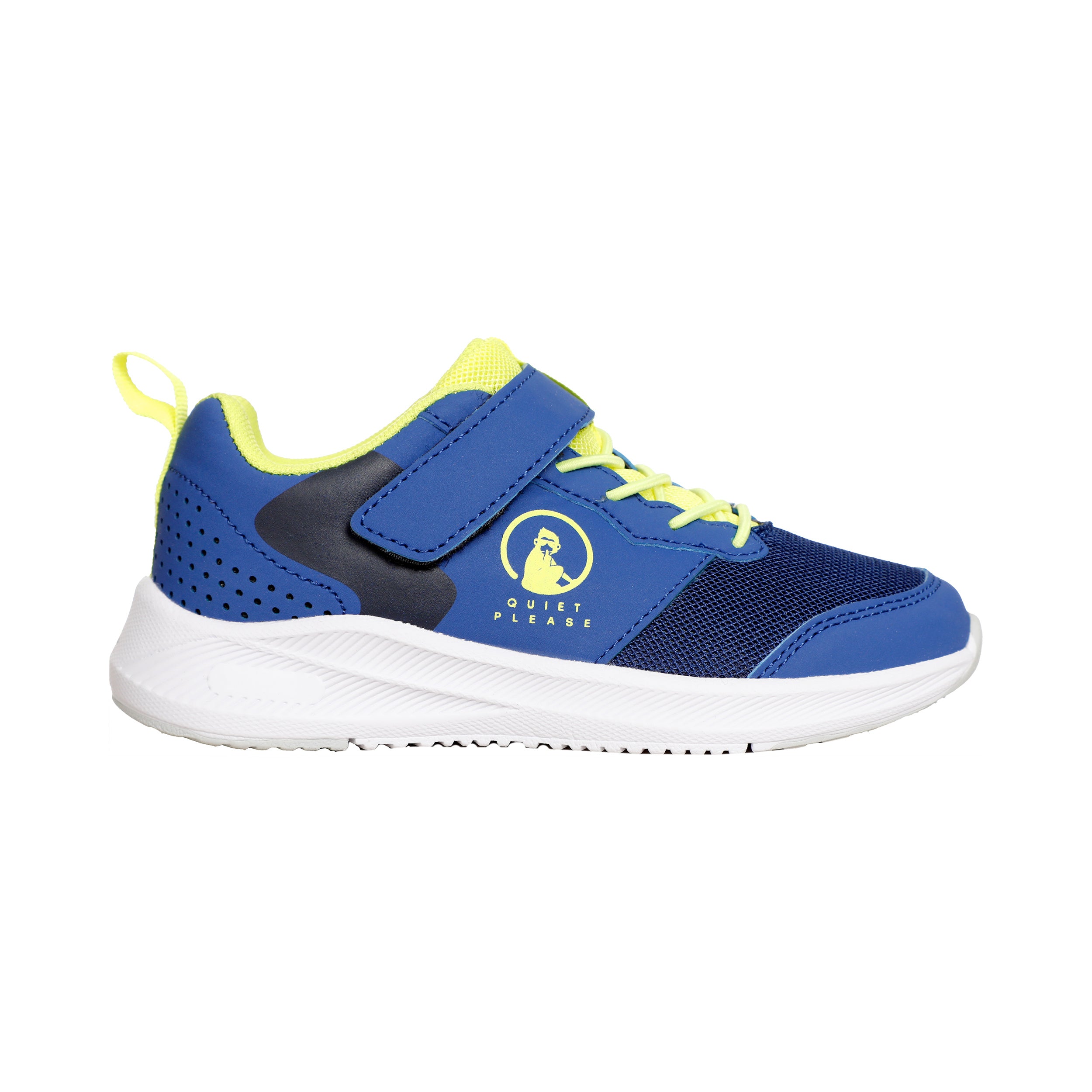 Quiet Please Courtstyler Velcro Allcourtschuh Kinder - Blau, Gelb