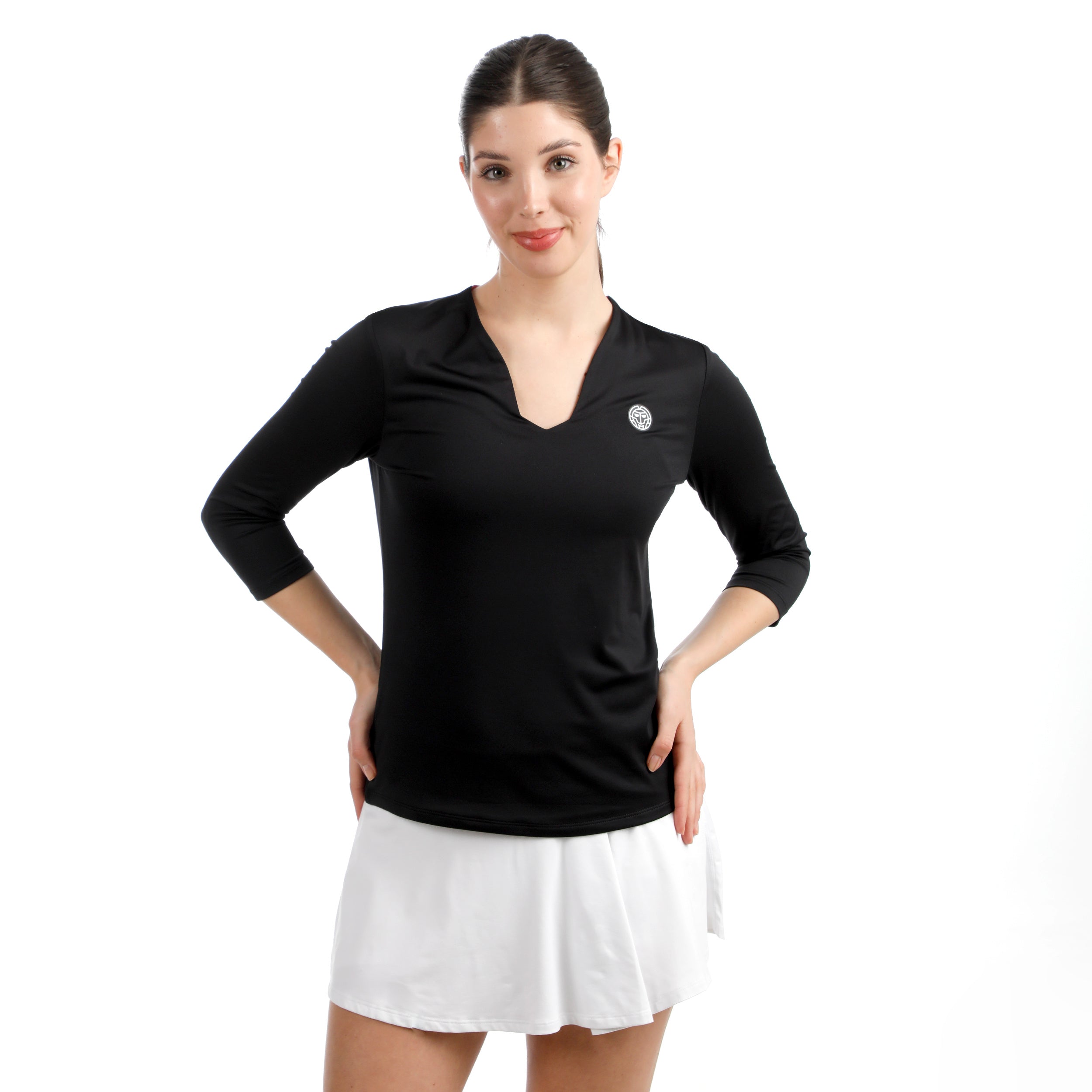 Bidi Badu Crew 2.0 V - Neck Longsleeve Damen Schwarz