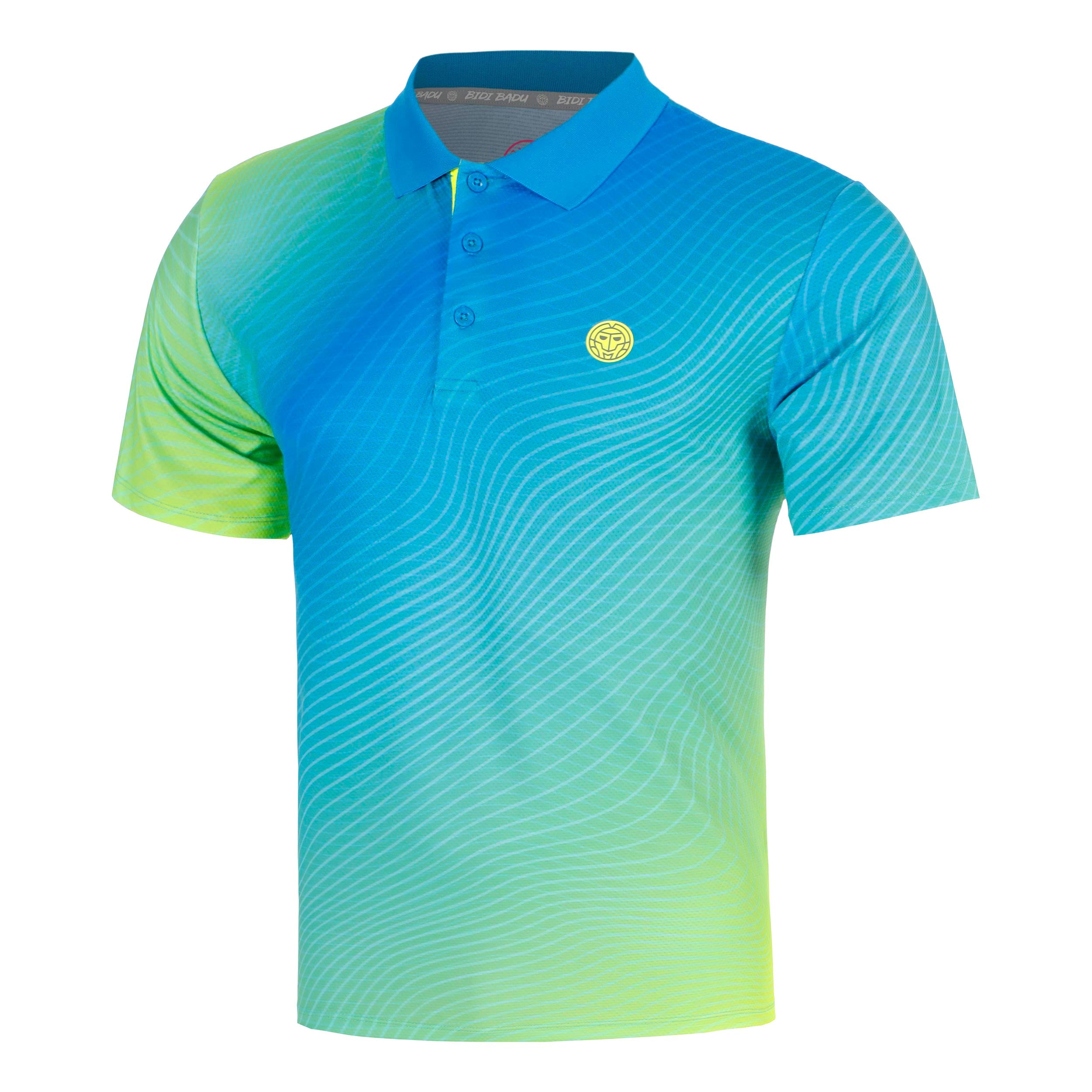 Bidi Badu Out Of Control Polo Herren - Blau, Neongelb