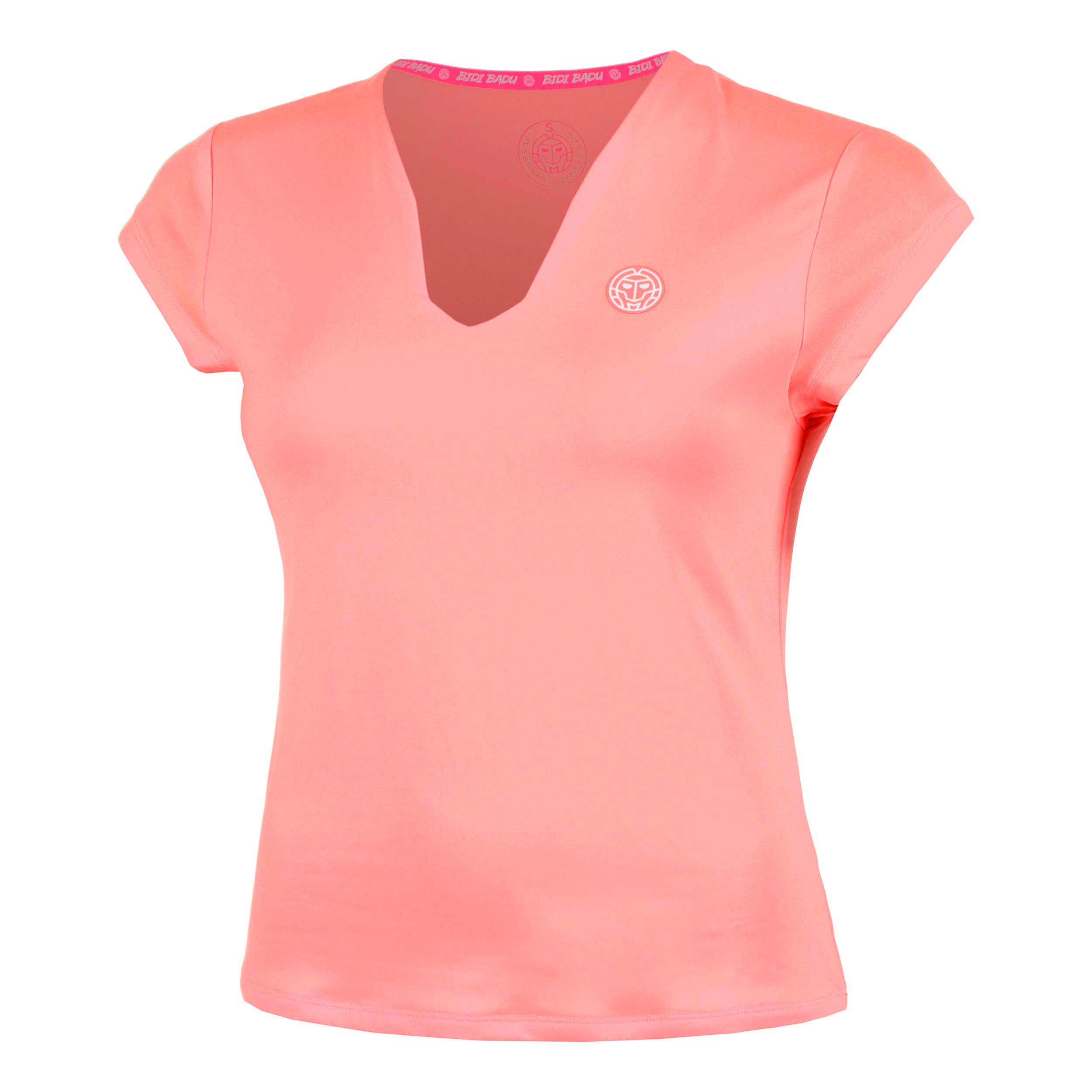 Bidi Badu Out Of Control V - Neck T Shirt Damen Pink, Weiß
