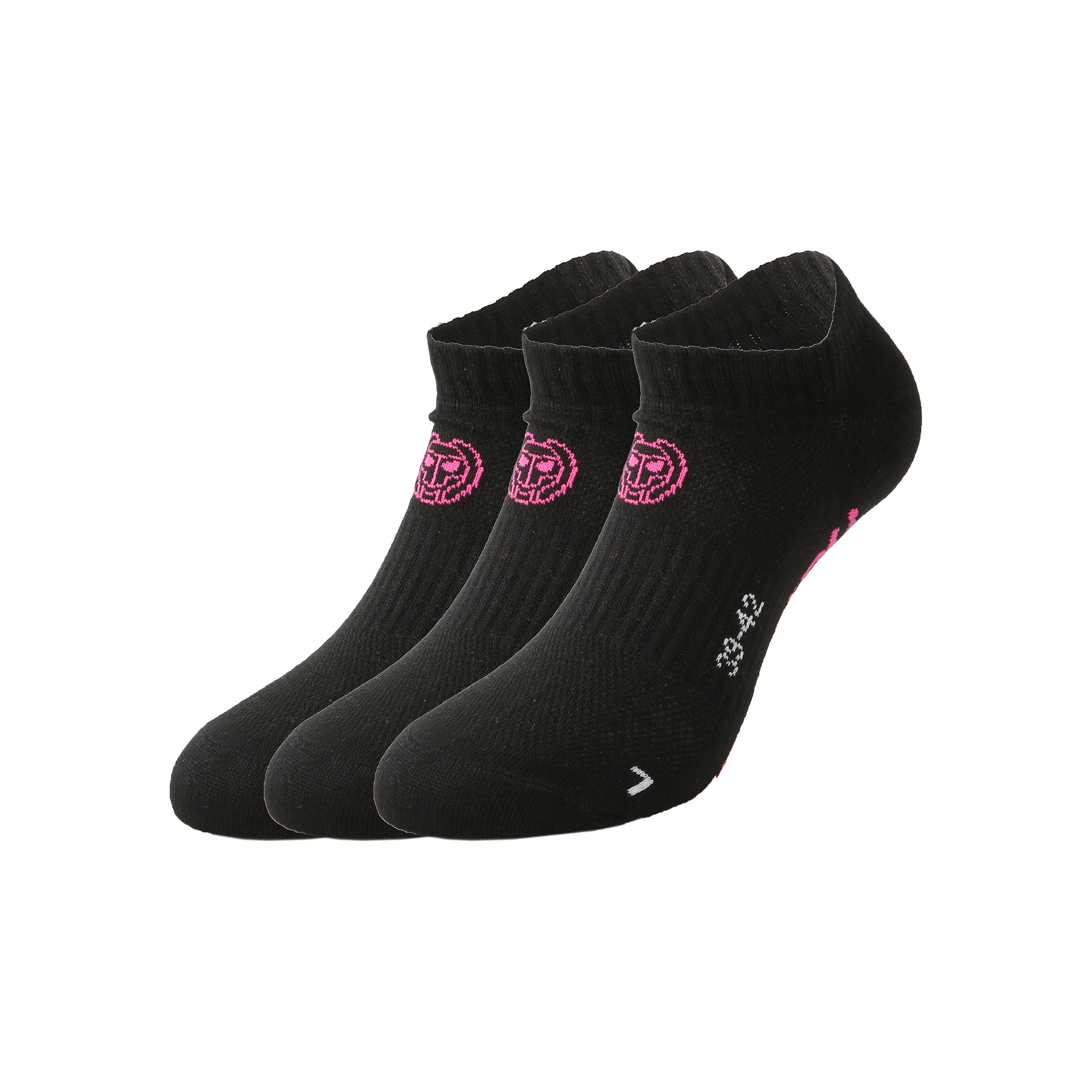 Bidi Badu Karli Tech No - Show Sportsocken 3er Pack Schwarz, Pink
