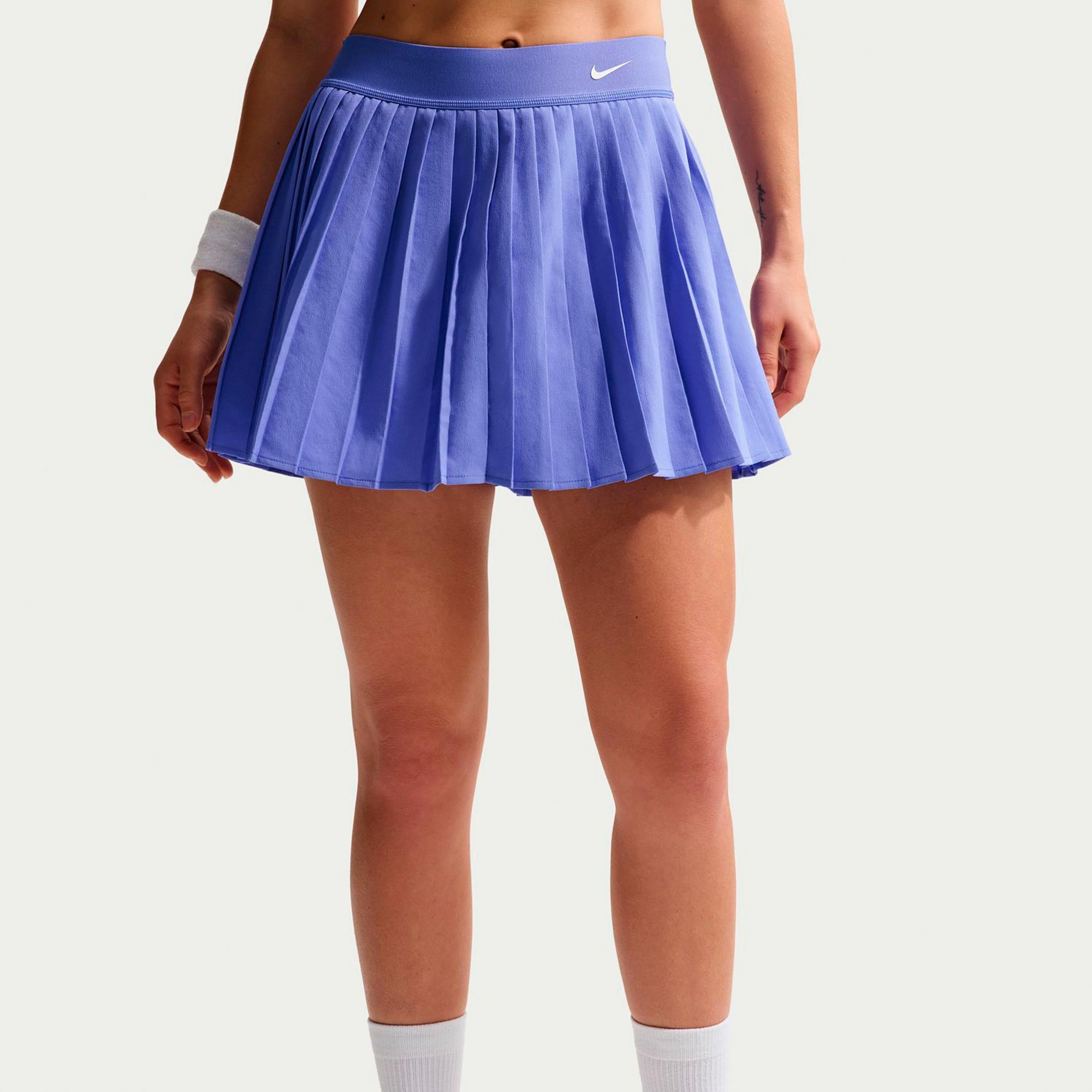 Nike Dri - Fit Victory High Rise Pleated Rock Damen Blau