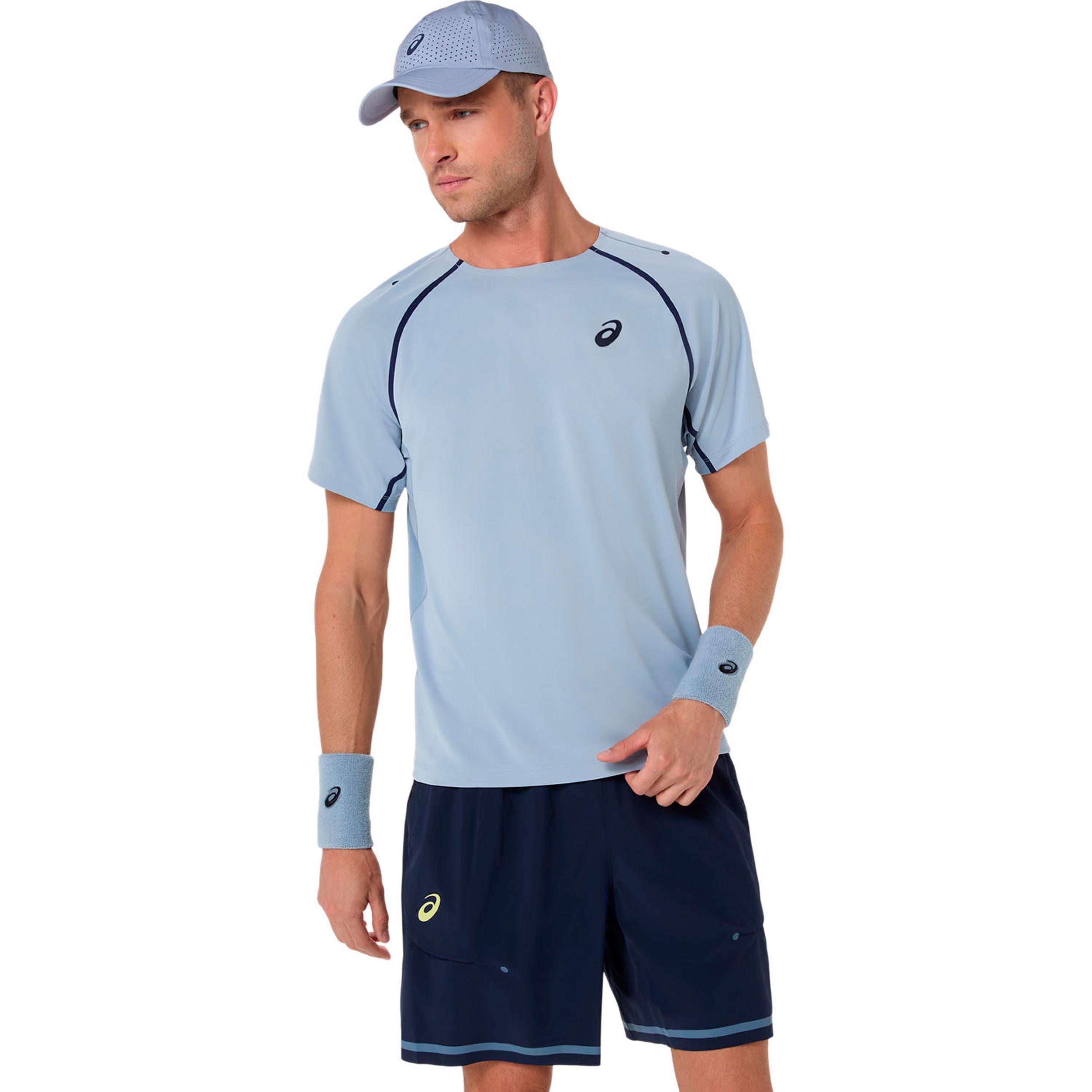 Asics Match T - Shirt Herren Blaugrau