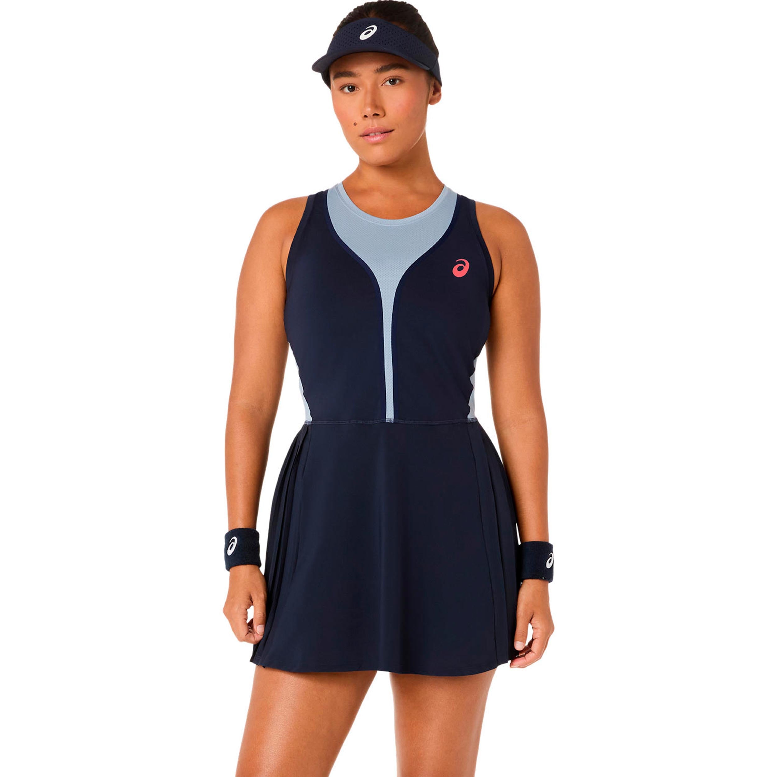 Asics Match Pleat Kleid Damen - Dunkelblau