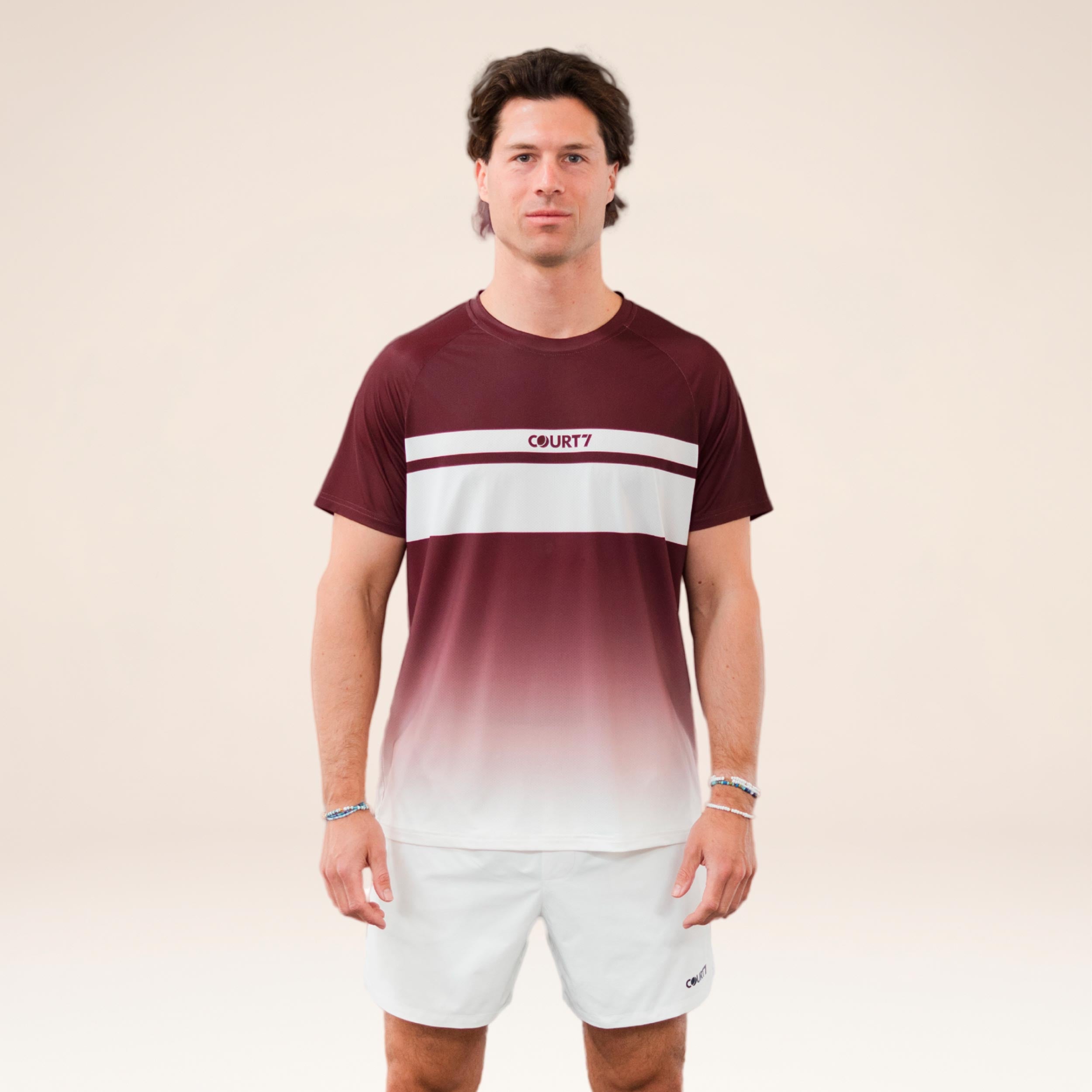 Court7 Performance Gradient Stripe T - Shirt Herren