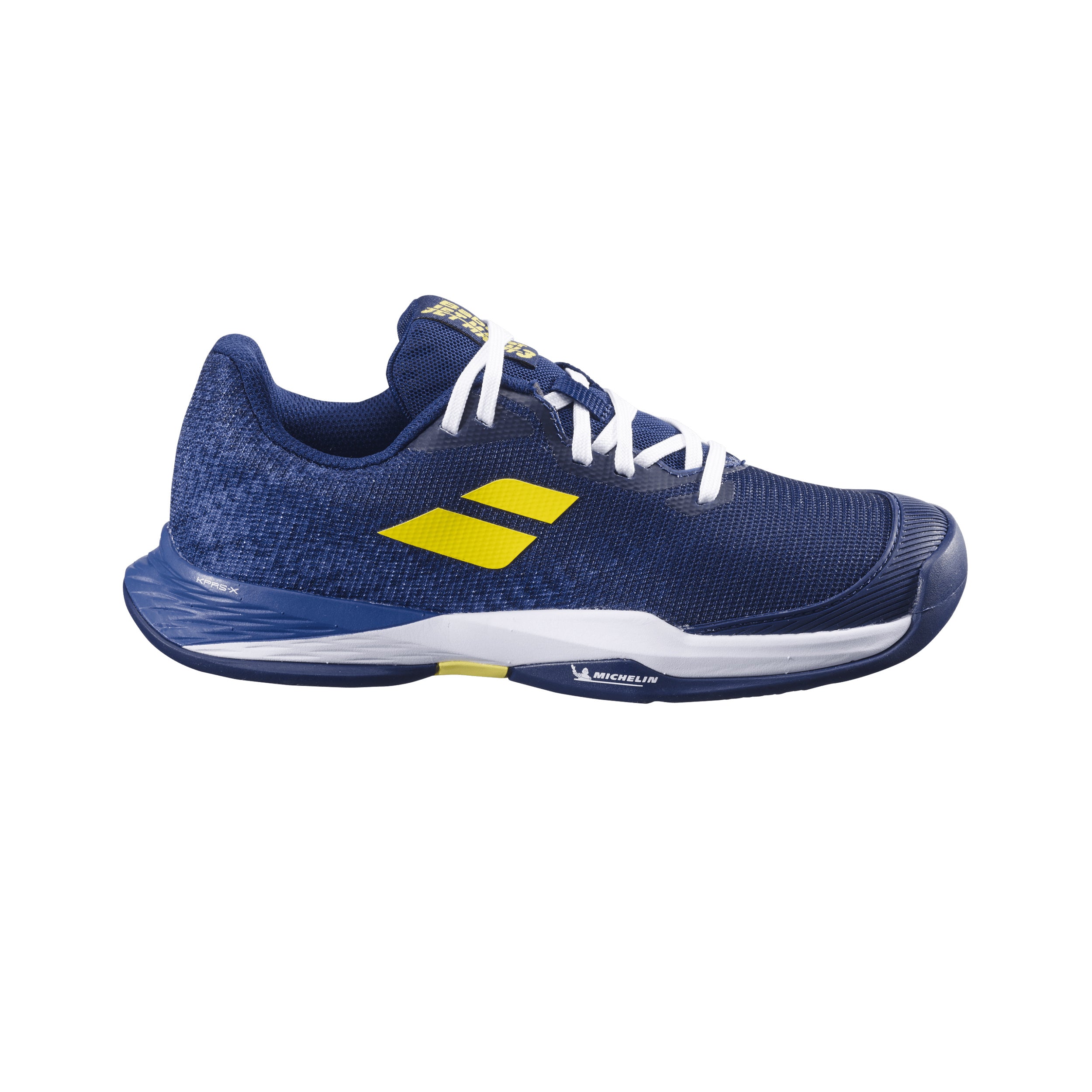 Babolat Jet Mach 3 Sandplatzschuh Kinder - Dunkelblau, Gelb