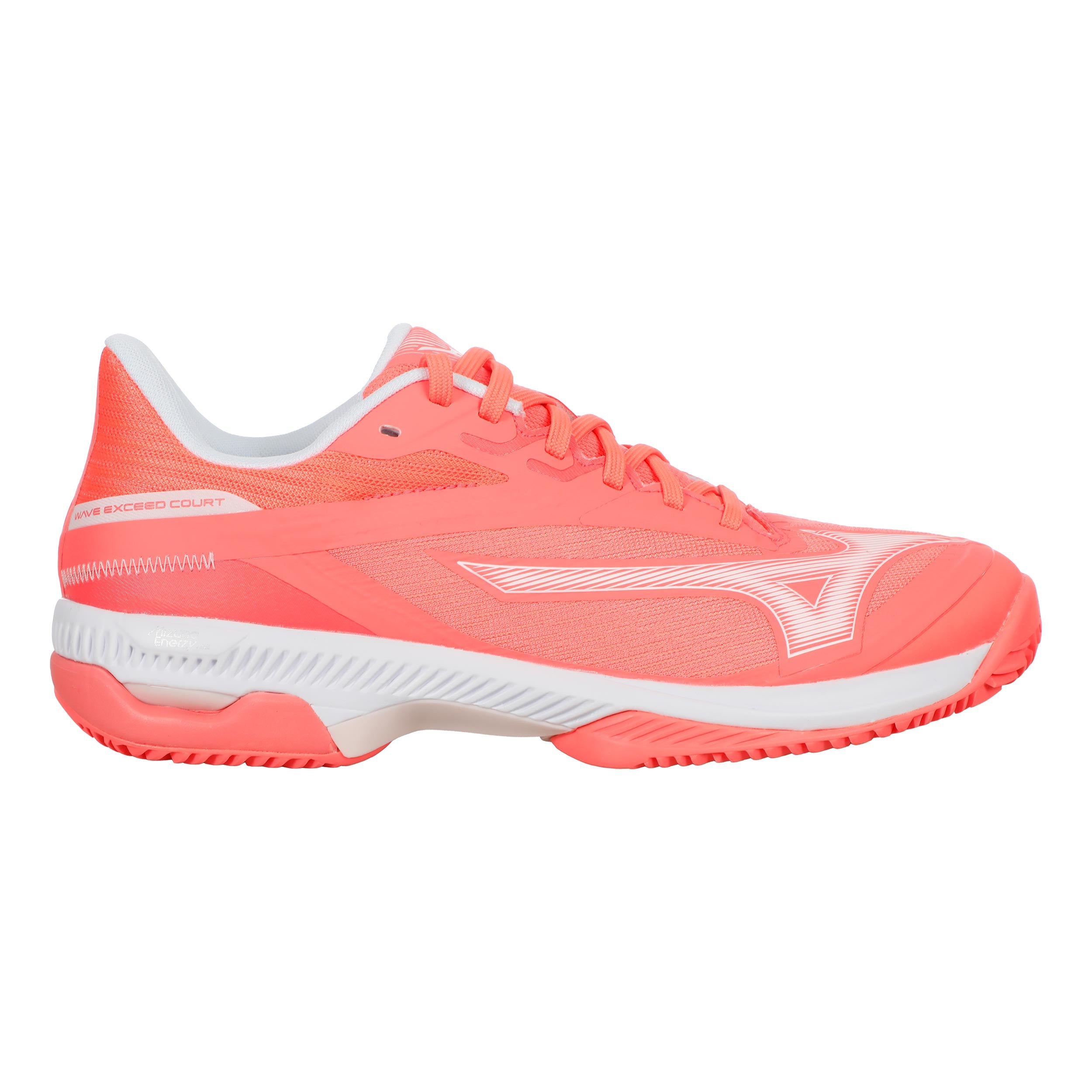 Mizuno Wave Exceed Court Sandplatzschuh Damen - Koralle, Weiß