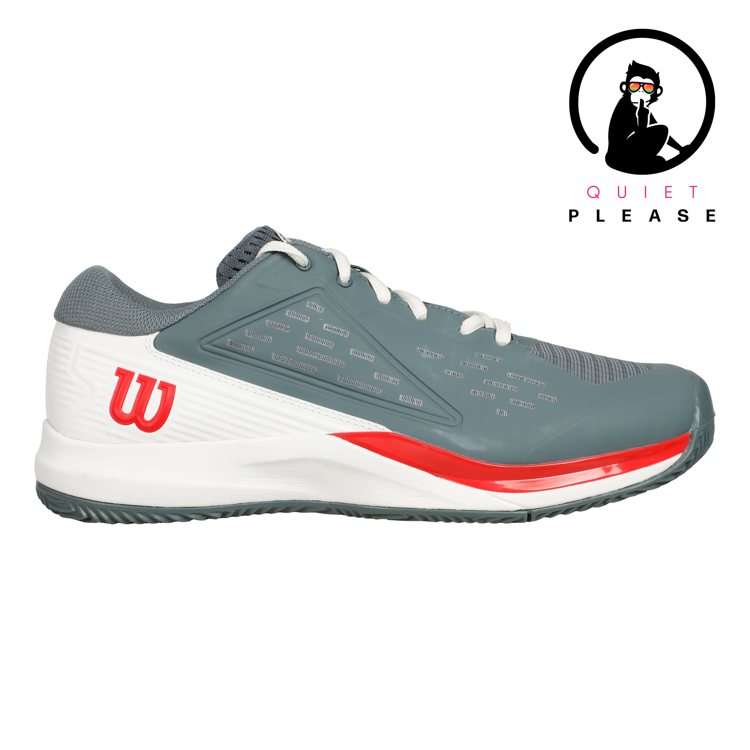 Wilson Rush Pro Ace Quiet Please Sandplatzschuh Herren - Grau, Orange