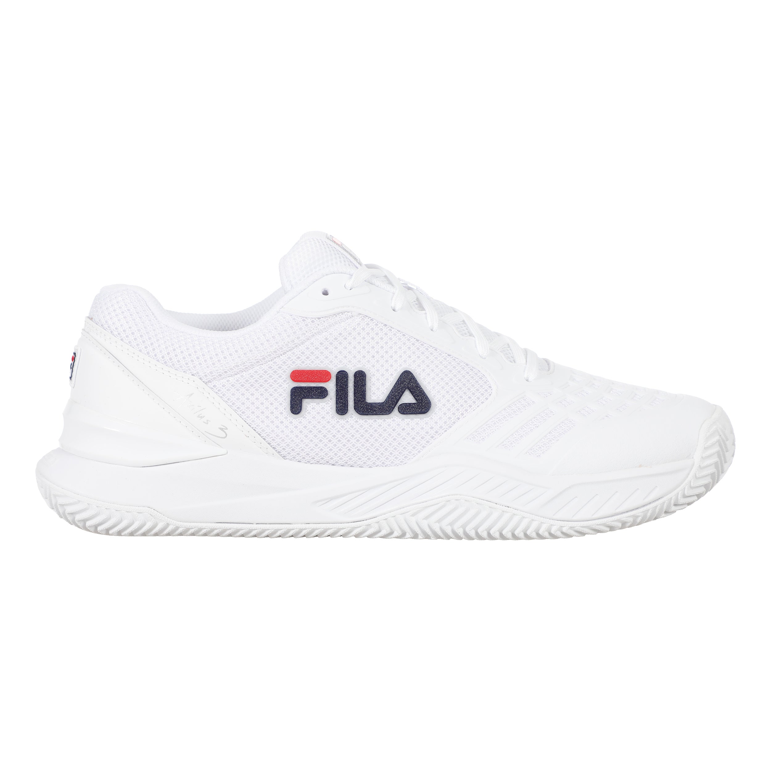 Fila Axilus 3 Sandplatzschuh Damen - Weiß, Dunkelblau