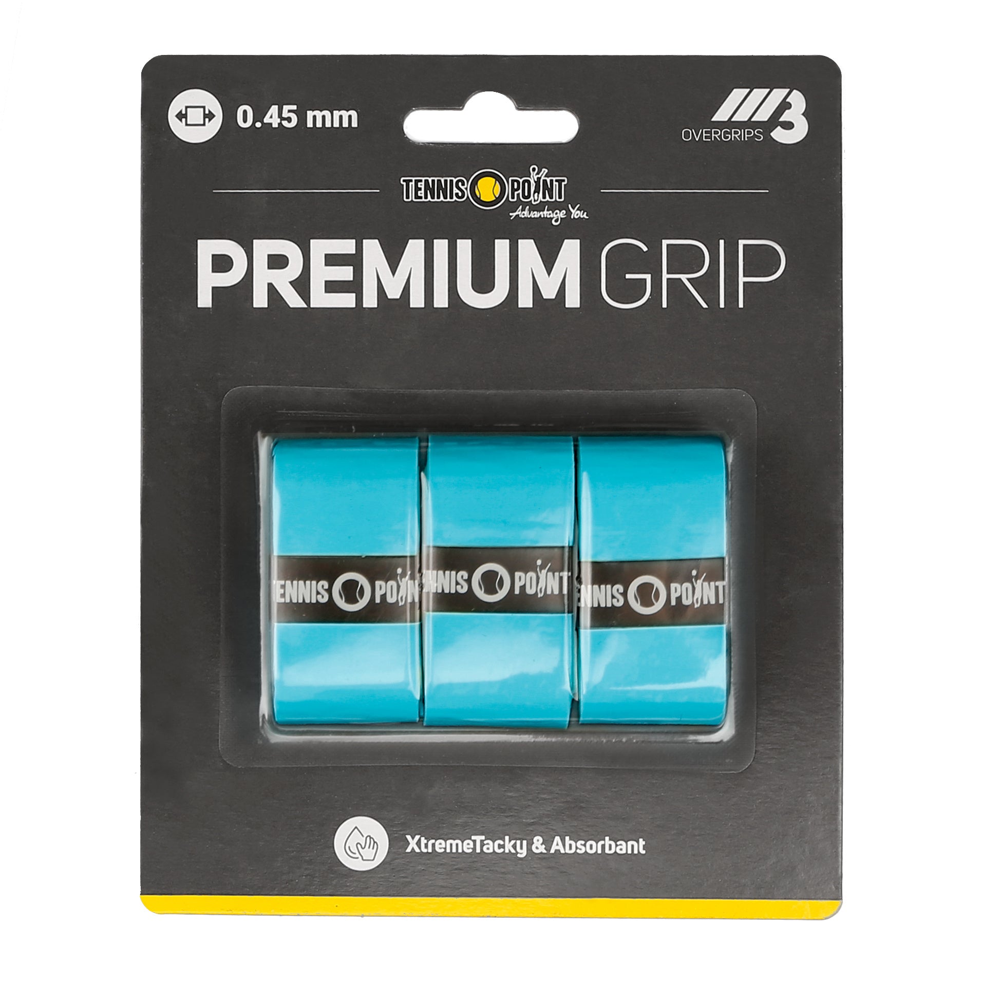Tennis - Point Premium Grip 3er Pack Blau