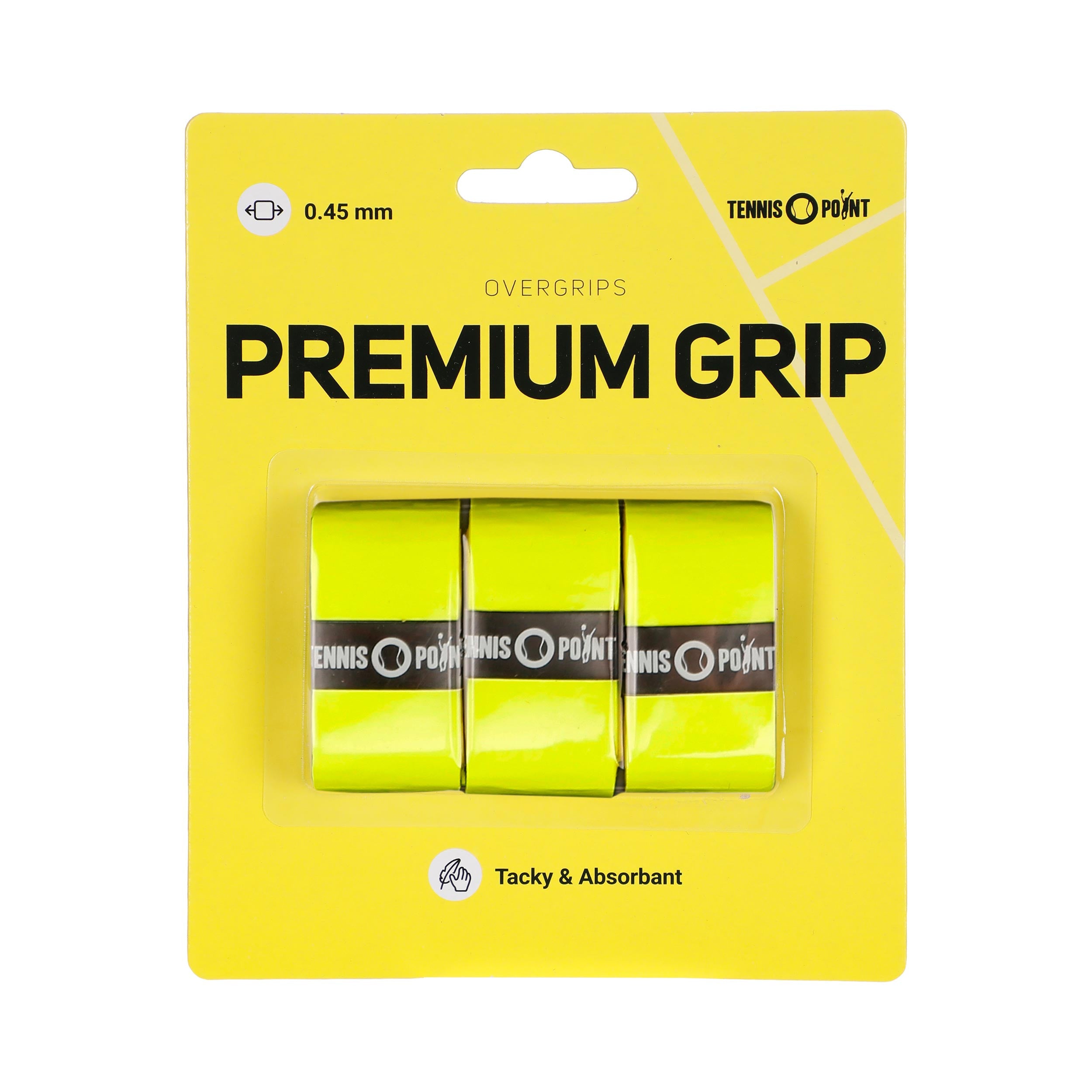Tennis - Point Premium Grip 3er Pack Gelb