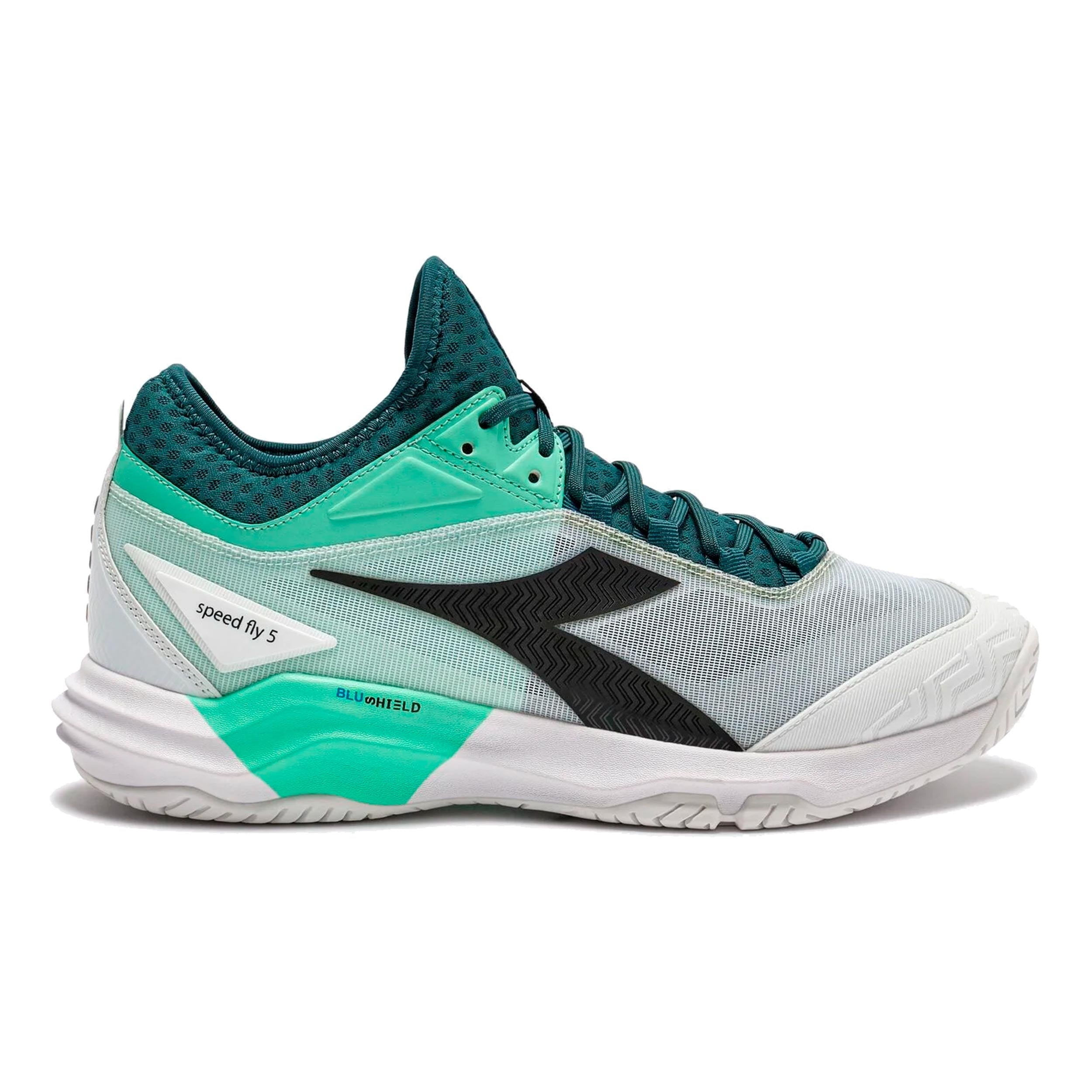 Diadora Speed Blushield Fly 5 Allcourtschuh Herren - Petrol, Schwarz