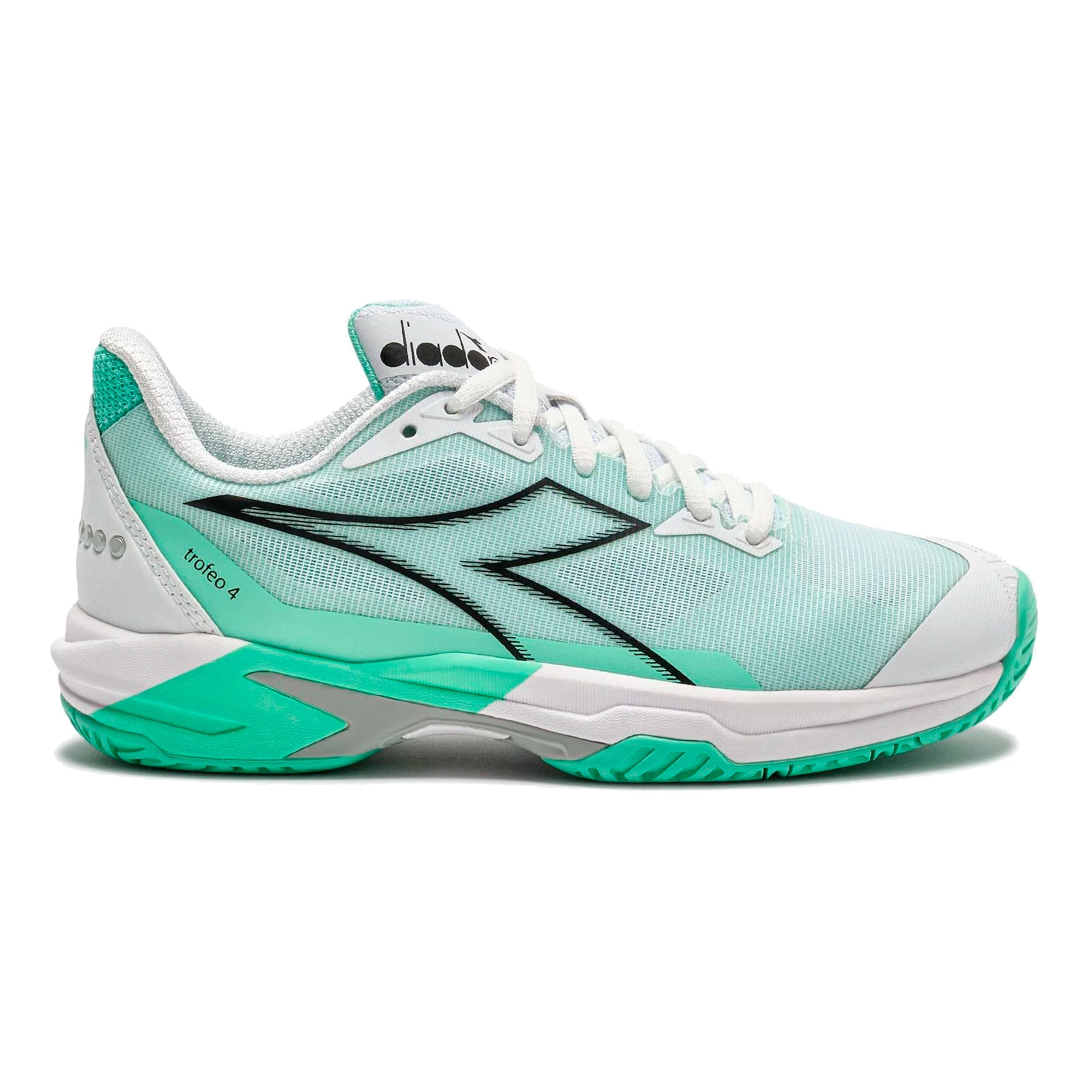 Diadora Trofeo 4 Allcourtschuh Damen - Weiß, Schwarz