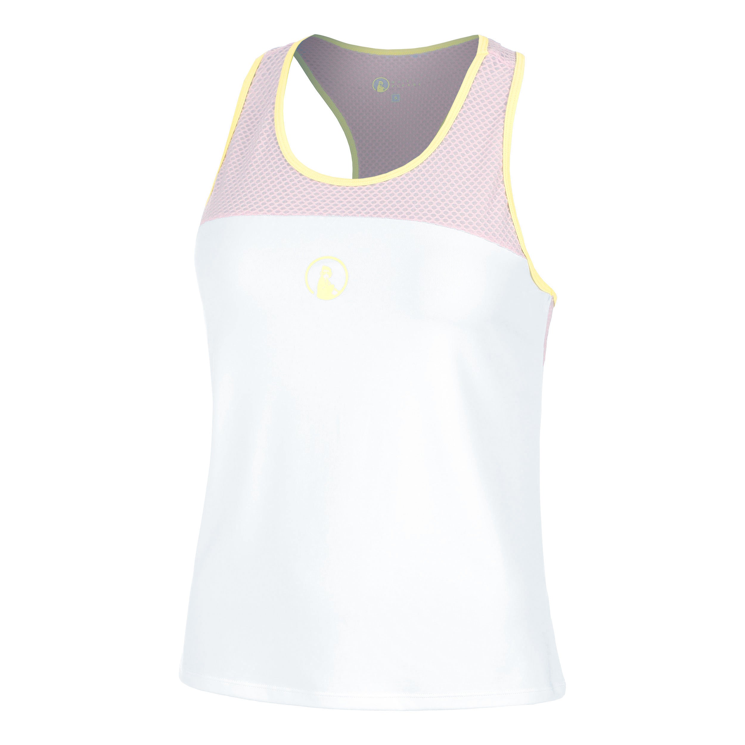 Quiet Please Mind Racerback Tank - Top Damen Weiß, Flieder