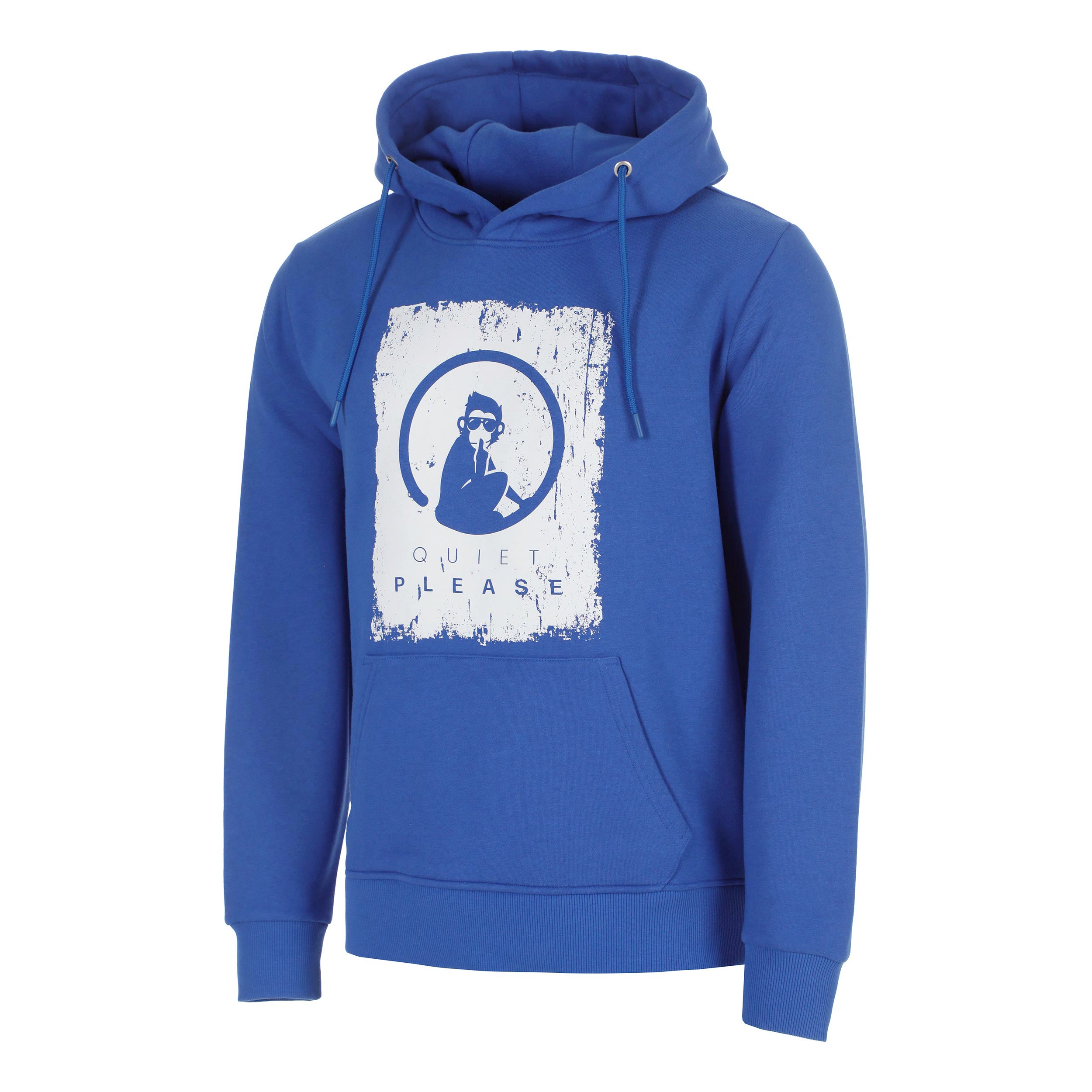 Quiet Please Crush Scraped Hoody Herren - Blau, Weiß