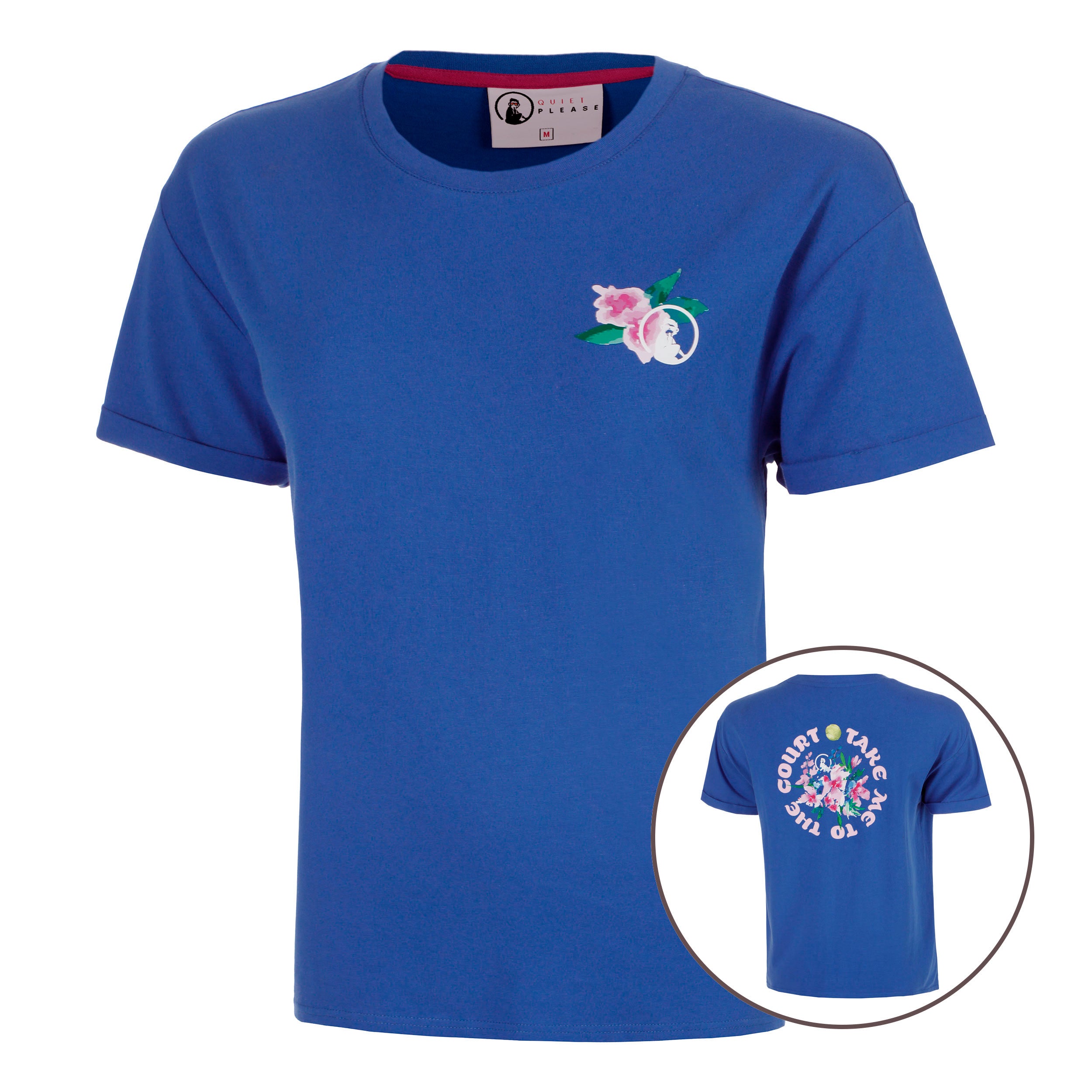 Quiet Please Crush Tmttc T - Shirt Damen Blau, Weiß