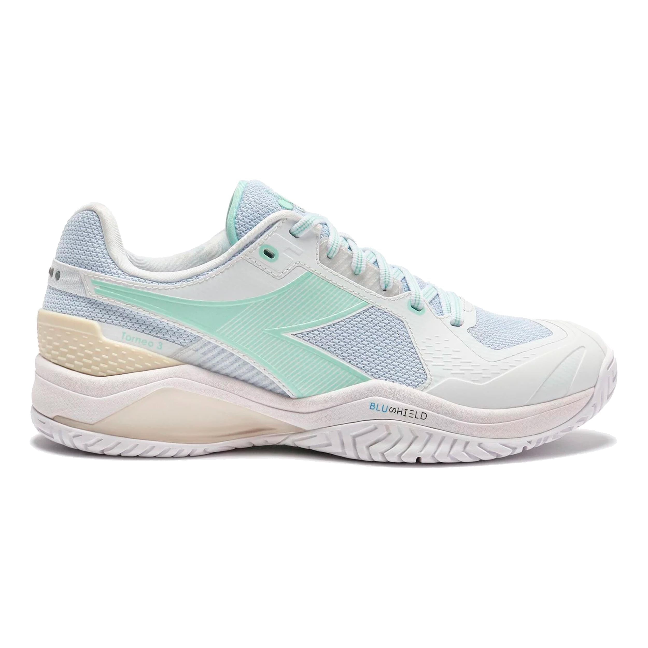 Diadora Blushield Torneo 3 Allcourtschuh Damen - Weiß, Grün