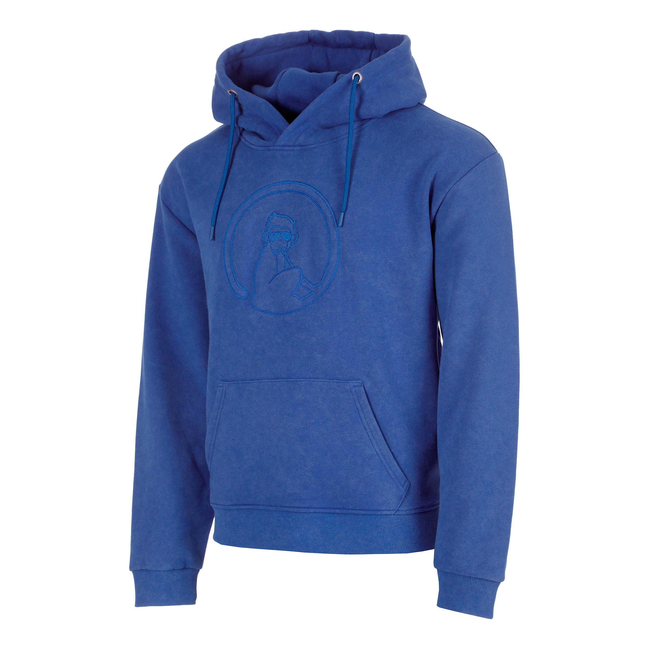 Quiet Please Crush Washed Out Loose Fit Hoody Herren - Blau