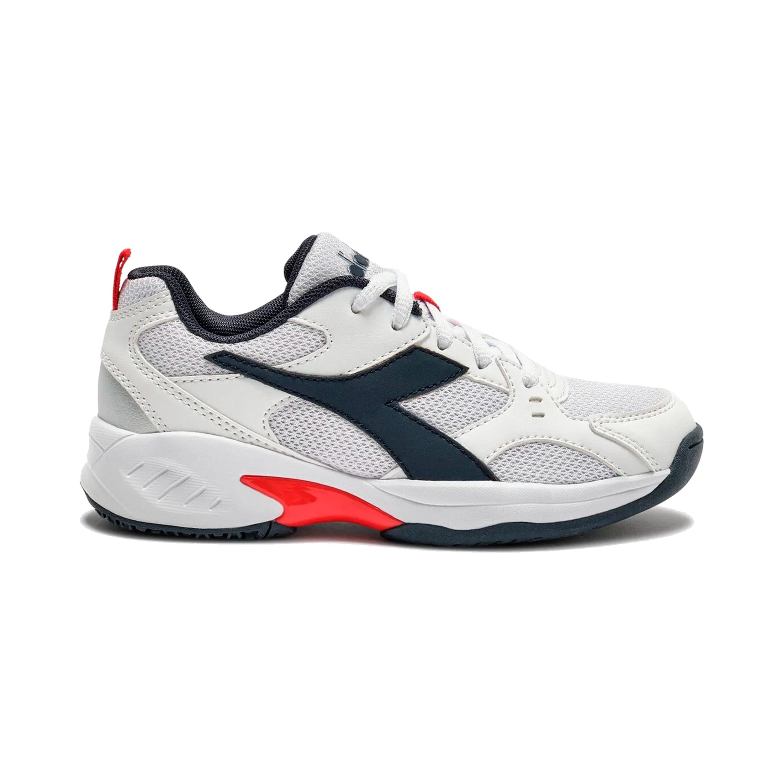 Diadora S. Challenge 6 Allcourtschuh Kinder - Weiß, Dunkelblau