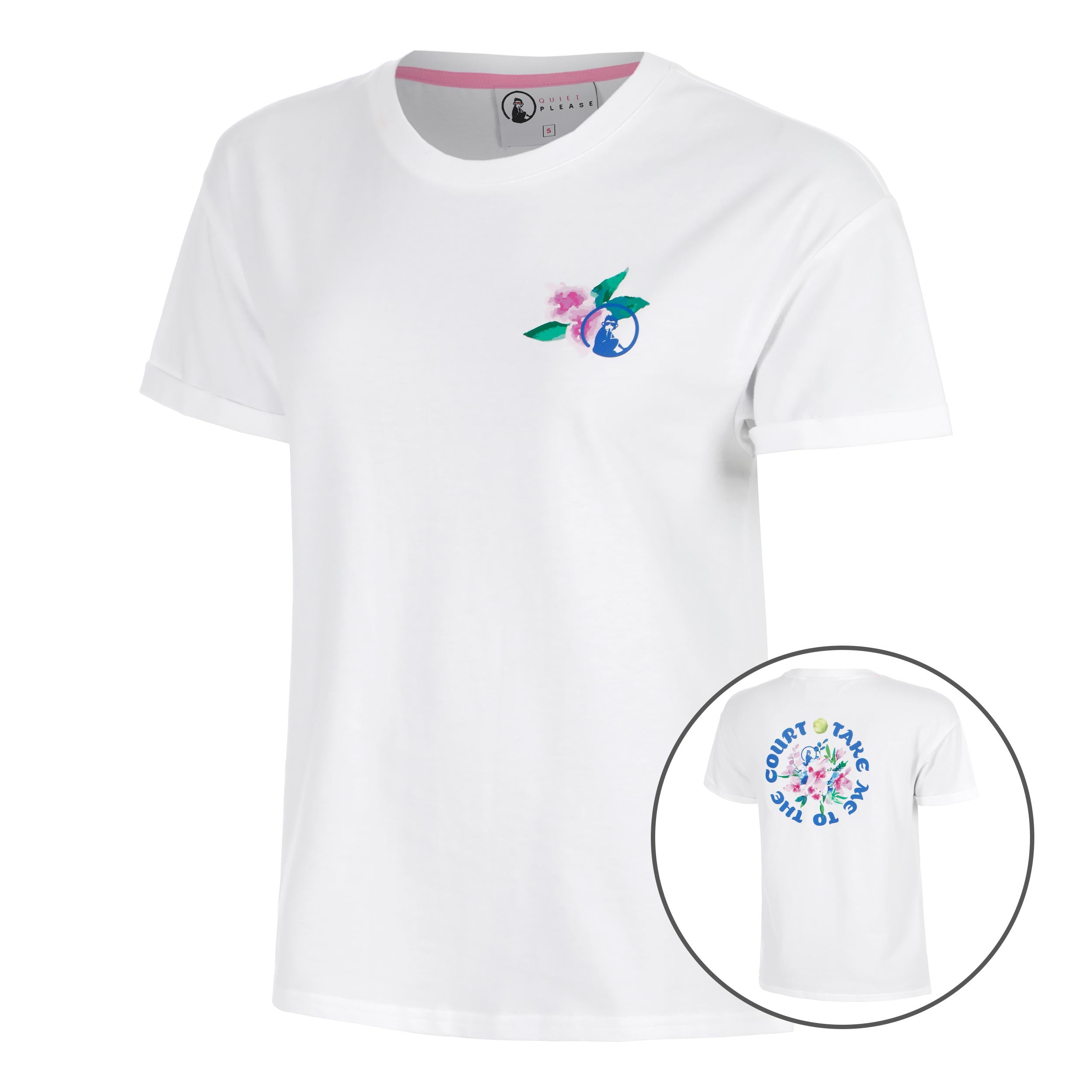 Quiet Please Crush Tmttc T - Shirt Damen Weiß, Blau