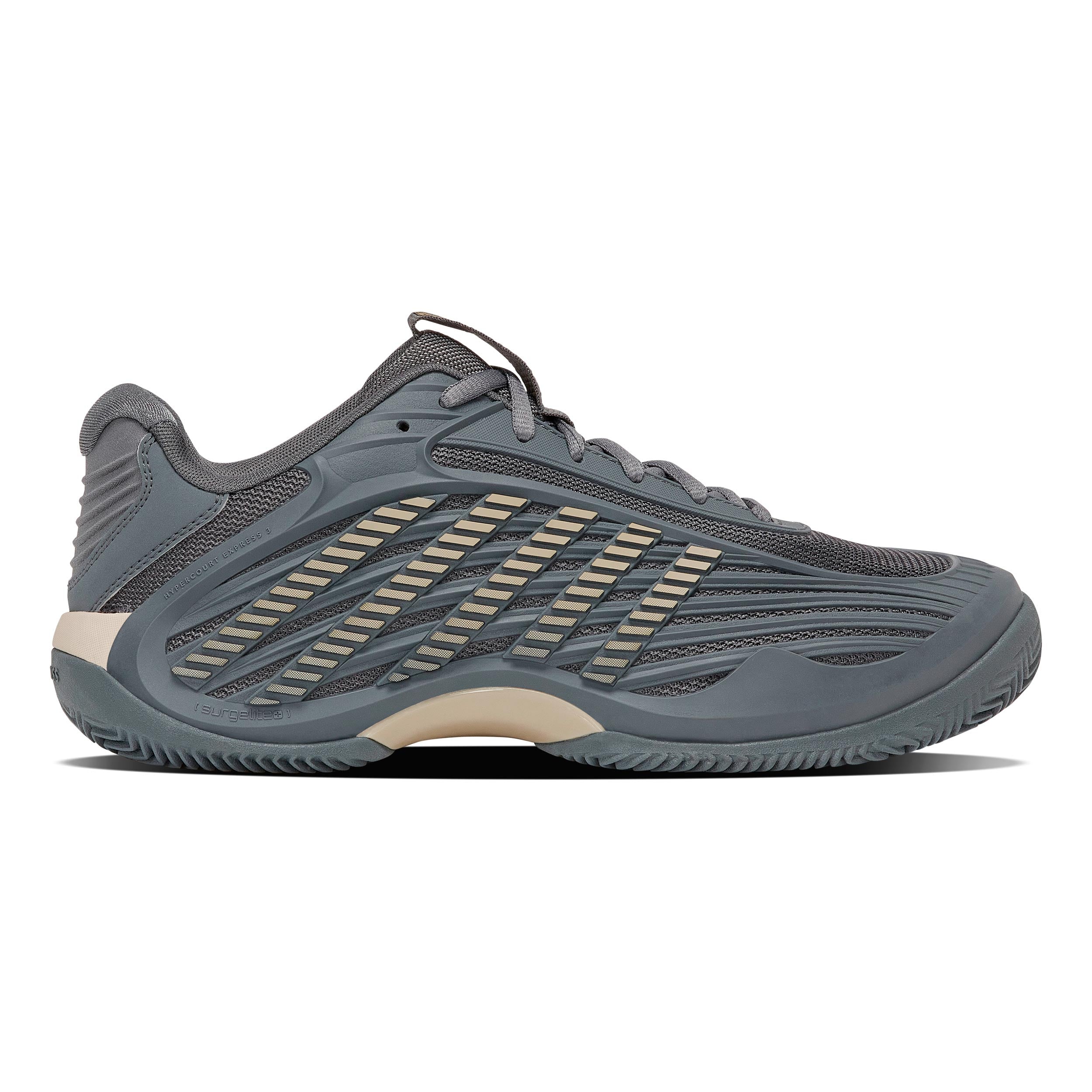 K - Swiss Hypercourt Express 3 Clay Sandplatzschuh Herren Dunkelgrau, Beige