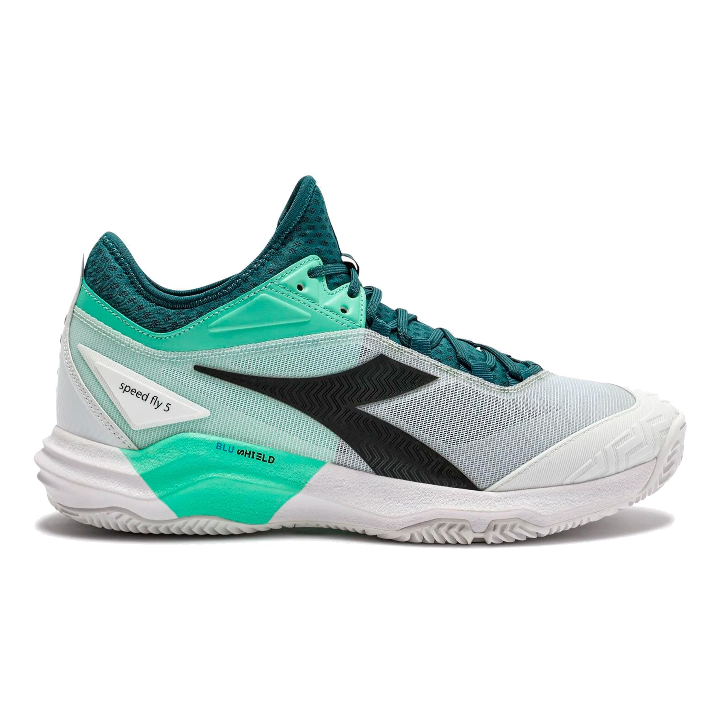 Diadora Speed Blushield Fly 5 Sandplatzschuh Herren - Petrol, Schwarz