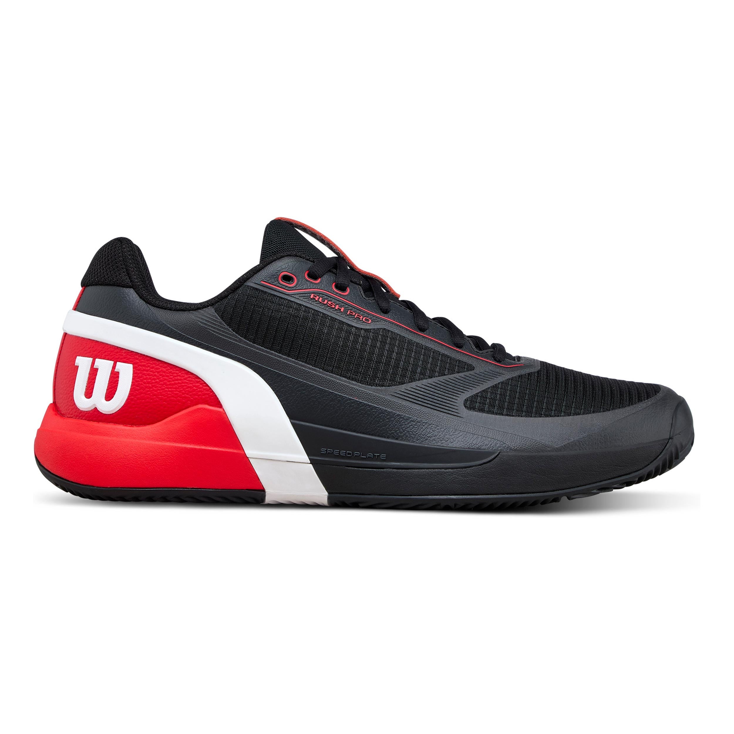 Wilson Rush Pro 5 Sandplatzschuh Herren - Schwarz, Neonrot
