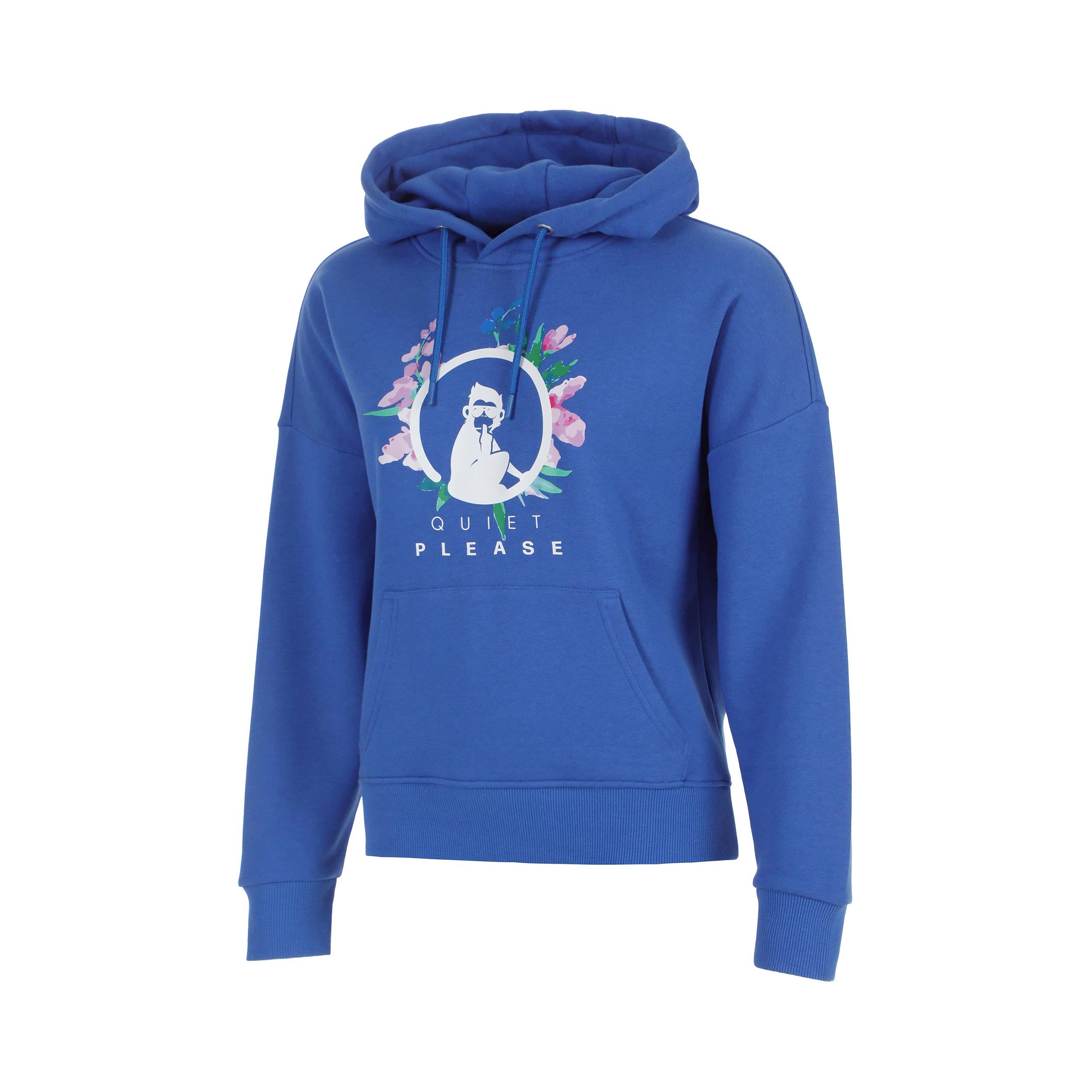 Quiet Please Crush Flower Logo Hoody Mädchen - Blau, Weiß