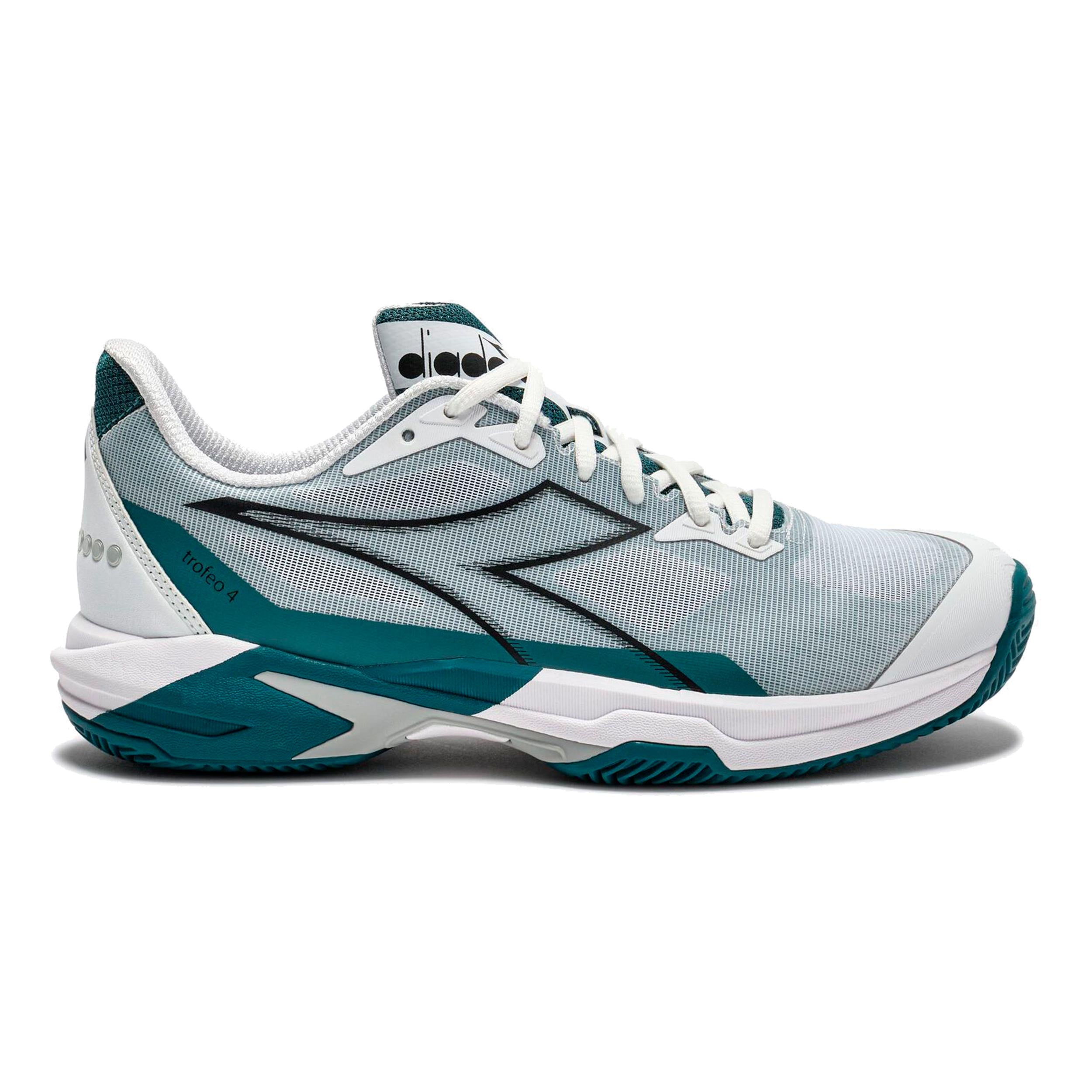 Diadora Trofeo 4 Sandplatzschuh Herren - Weiß, Schwarz