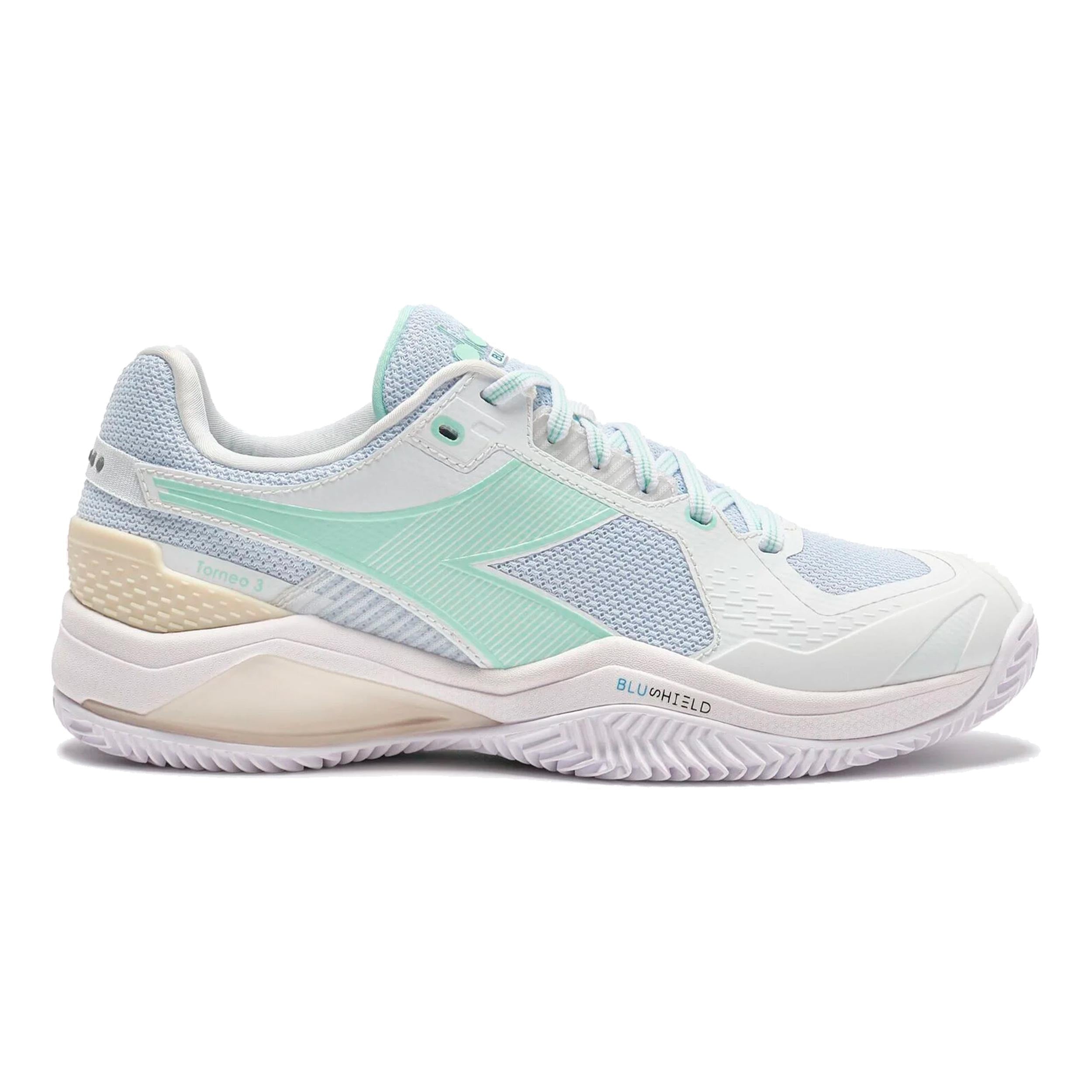 Diadora Blushield Torneo 3 Sandplatzschuh Damen - Weiß, Grün