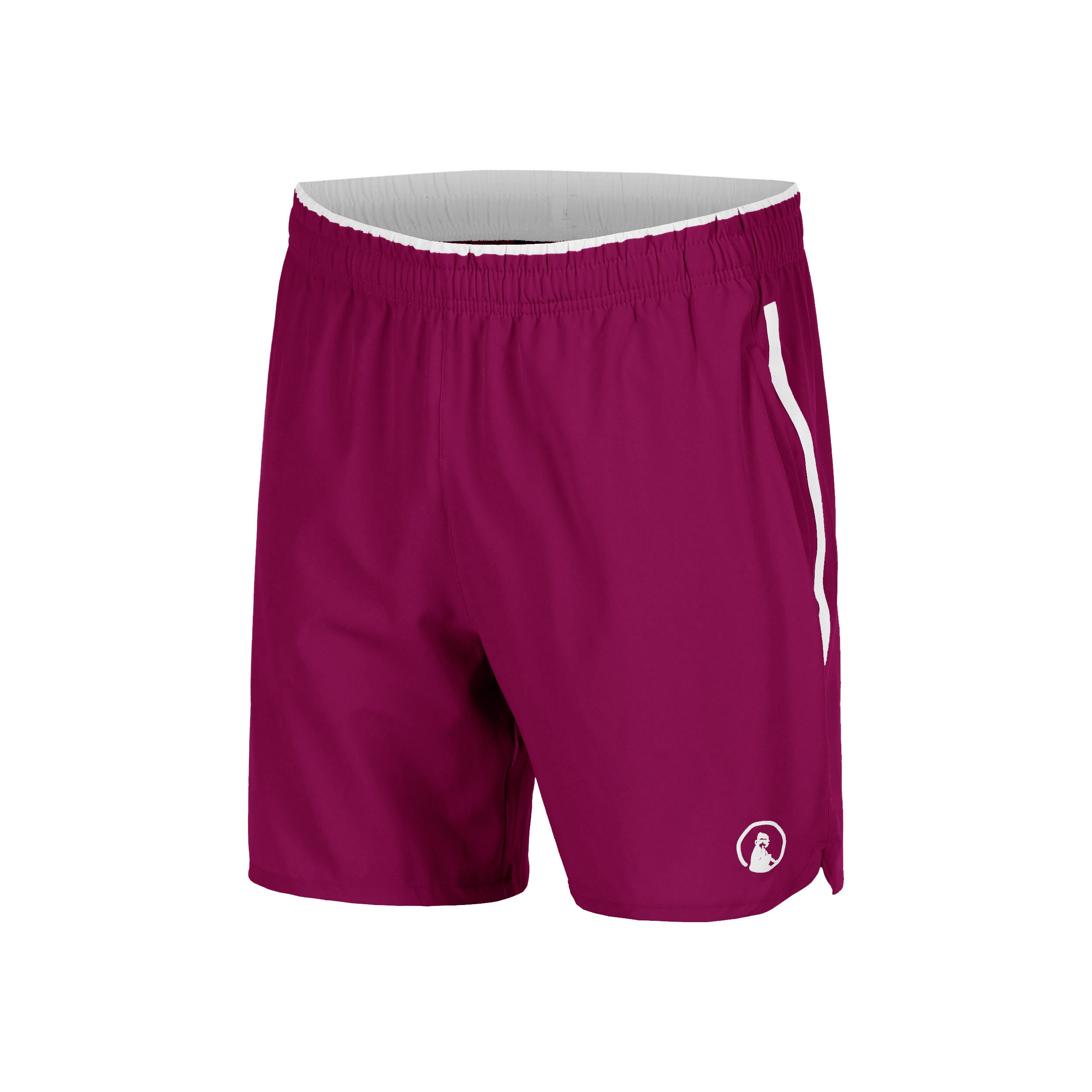Quiet Please Drop 7in Shorts Herren - Berry, Weiß