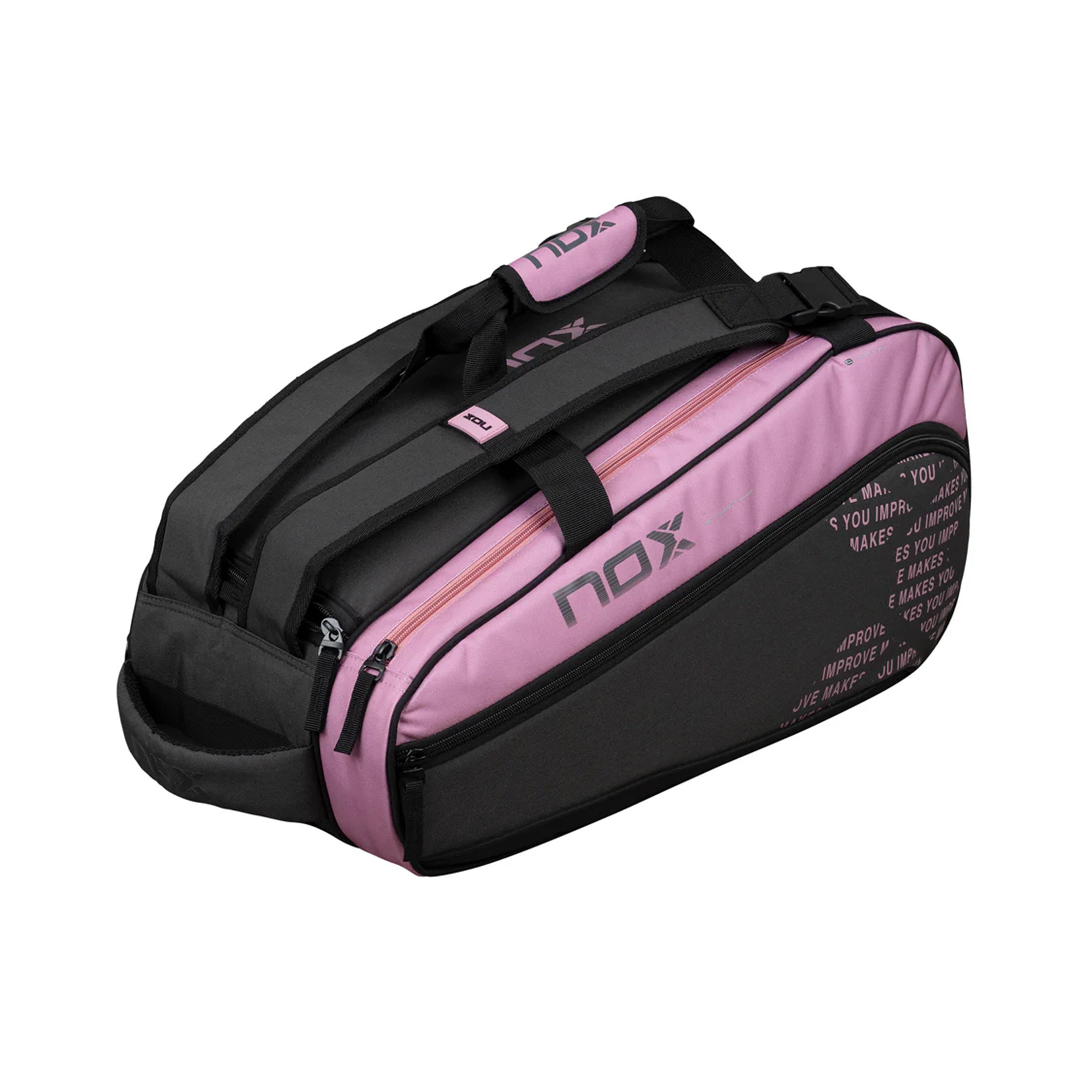 Nox Padelschlägertasche - Grau, Pink