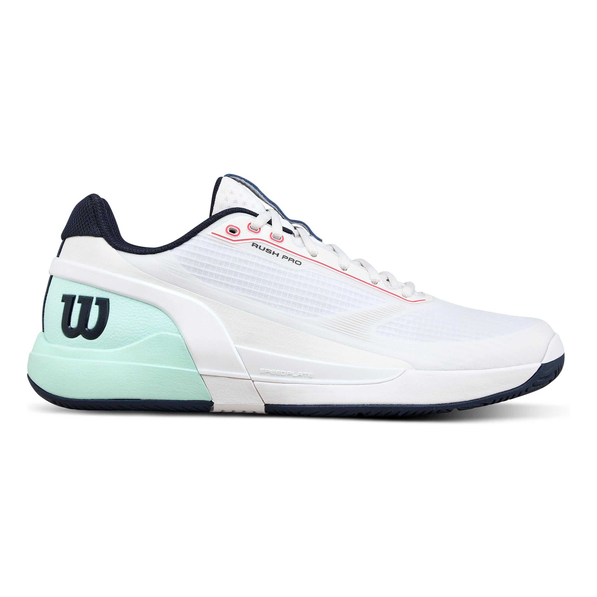 Wilson Rush Pro 5 Allcourtschuh Herren - Weiß, Türkis