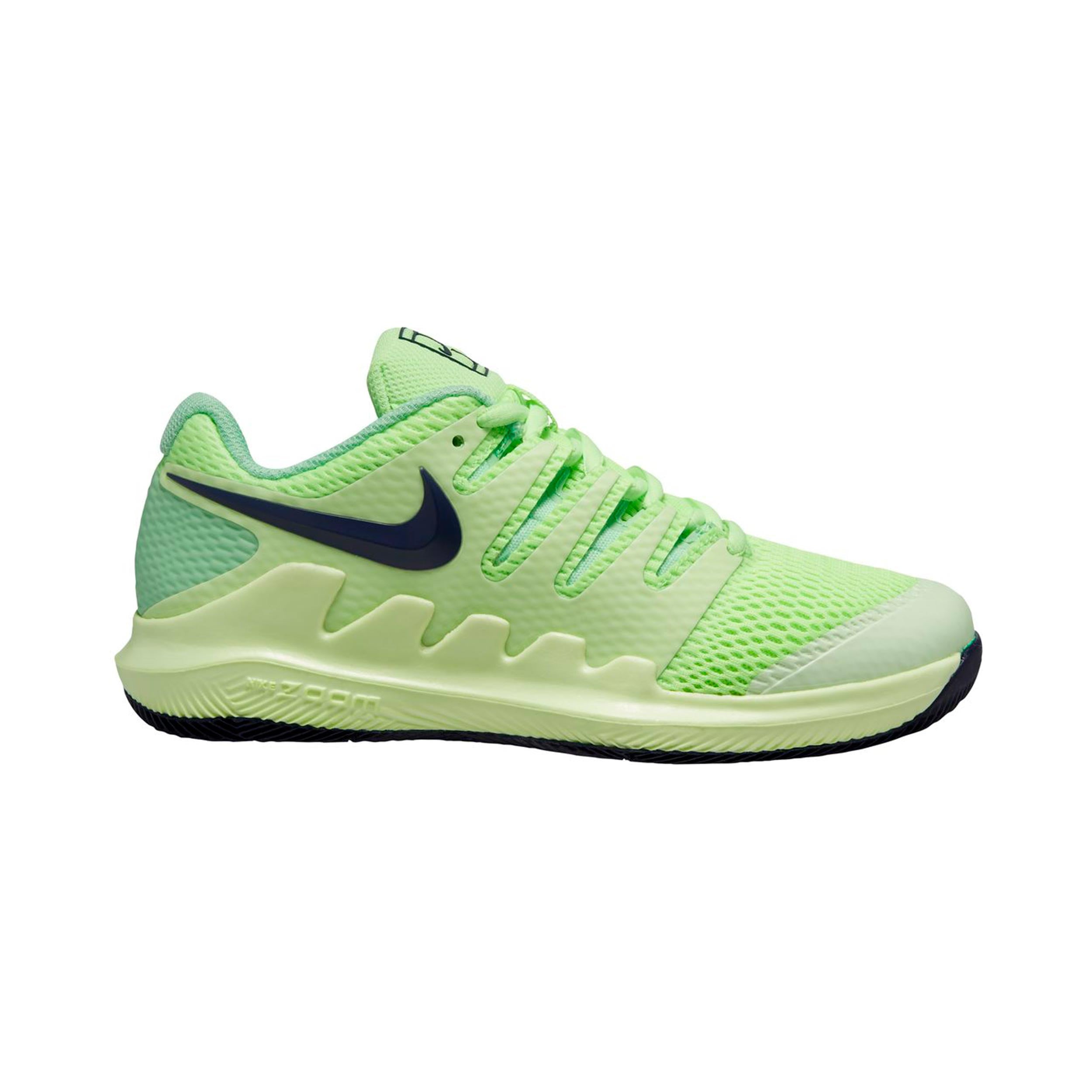 Nike Vapor X Allcourtschuh Kinder - Hellgrün, Schwarz