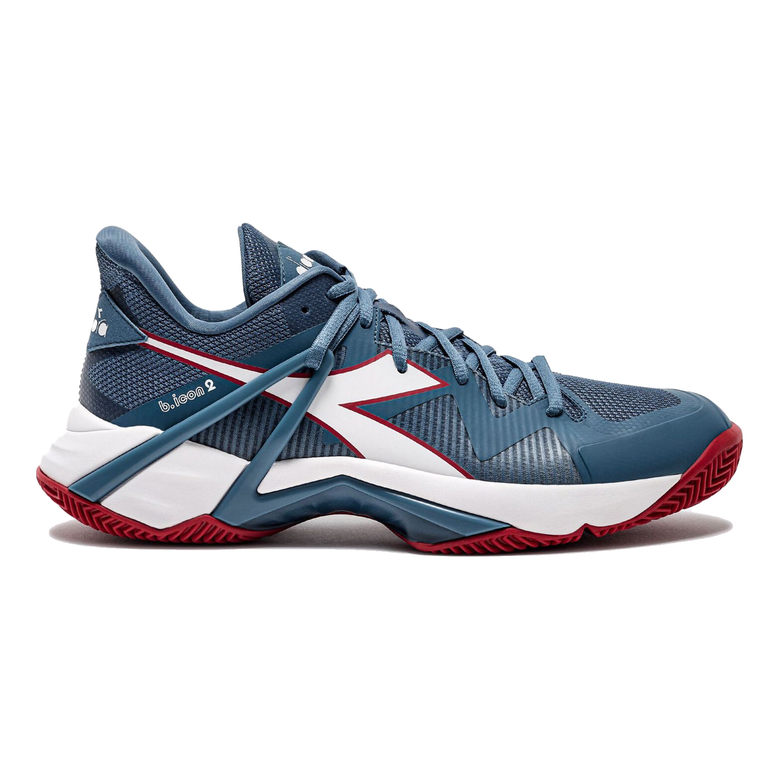 Diadora B.icon 2 Sandplatzschuh Herren - Petrol, Rot