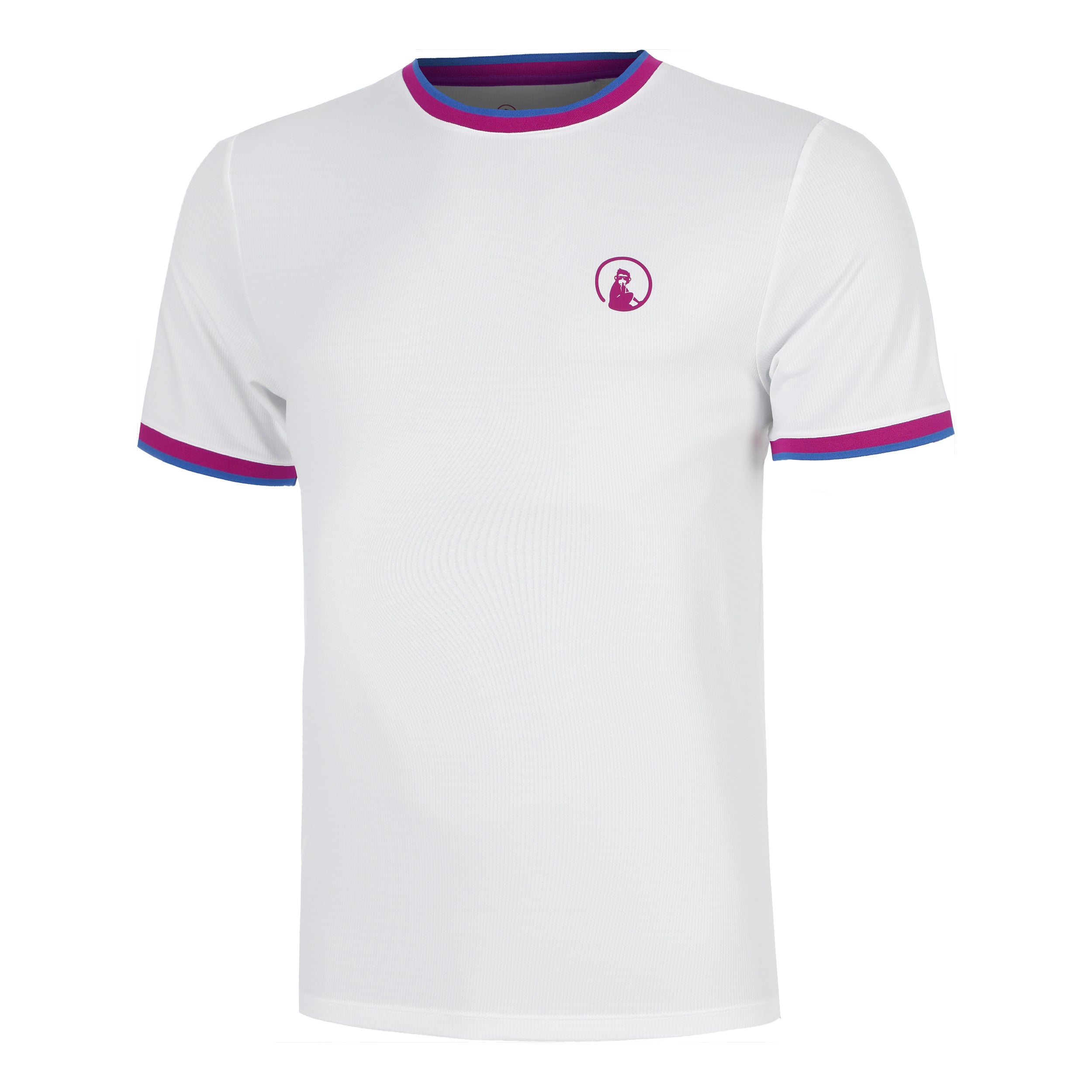 Quiet Please Break Ringer T - Shirt Herren Weiß, Berry