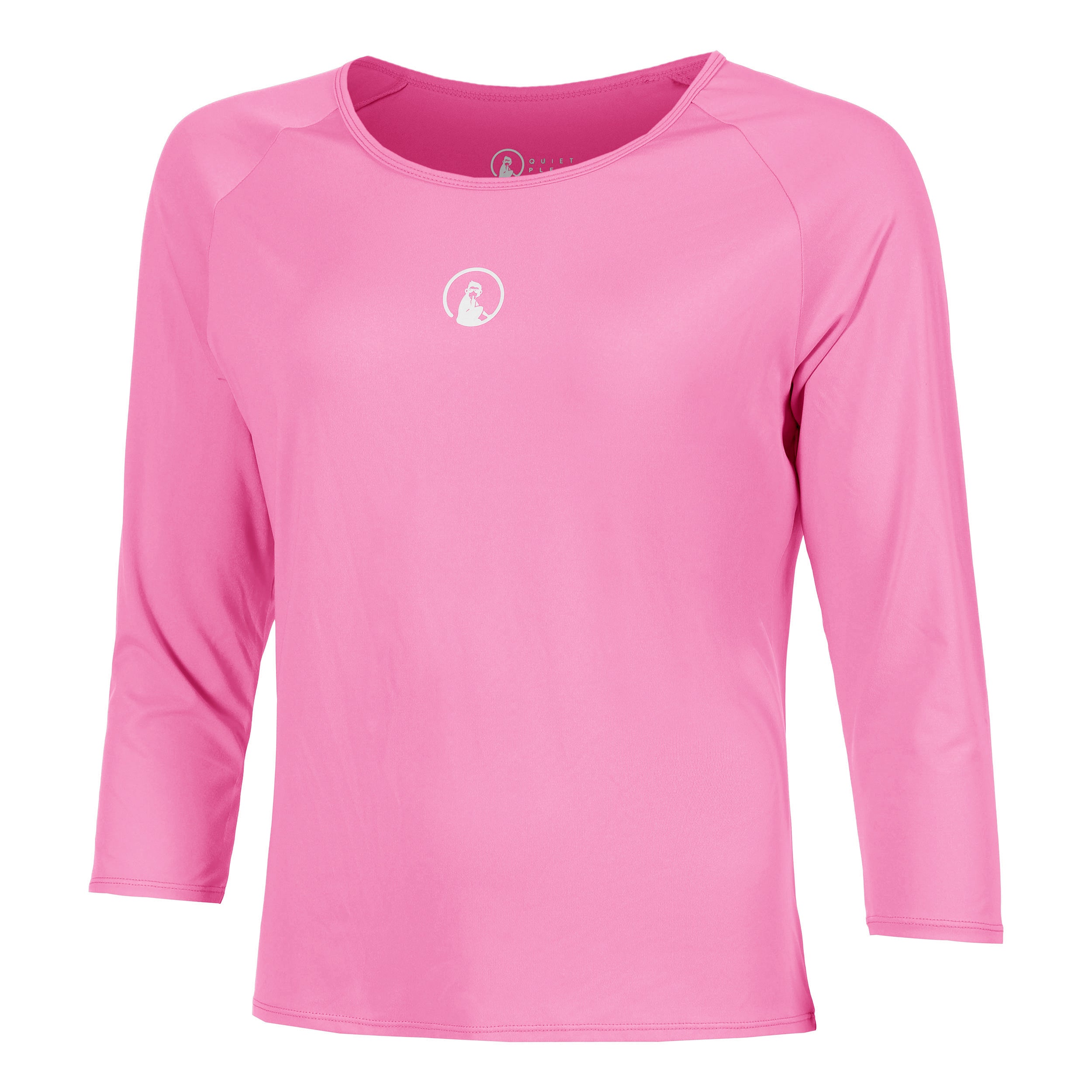 Quiet Please Crush Mixed Longsleeve Damen - Pink, Weiß