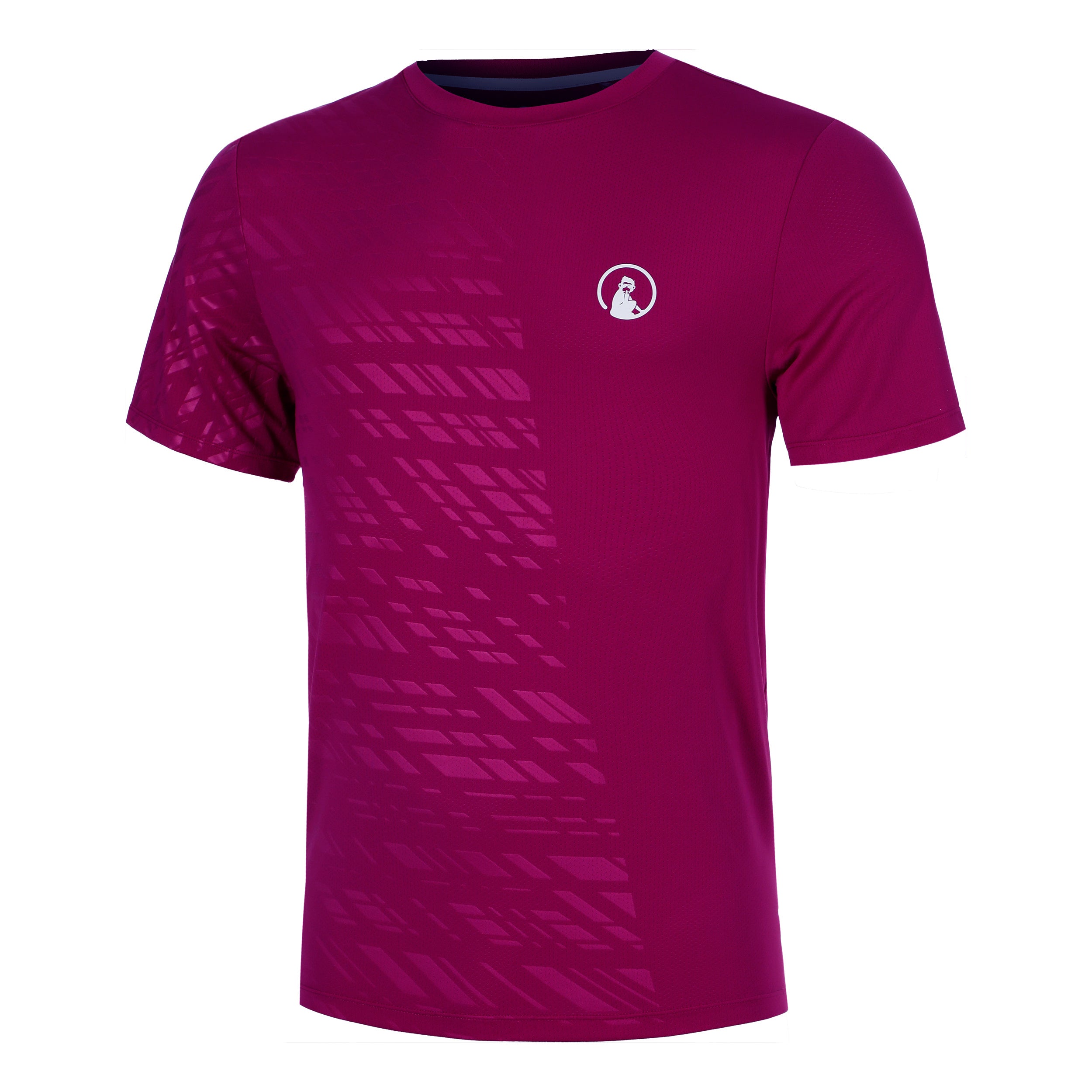 Quiet Please Receiver Embossed T - Shirt Herren Berry, Weiß
