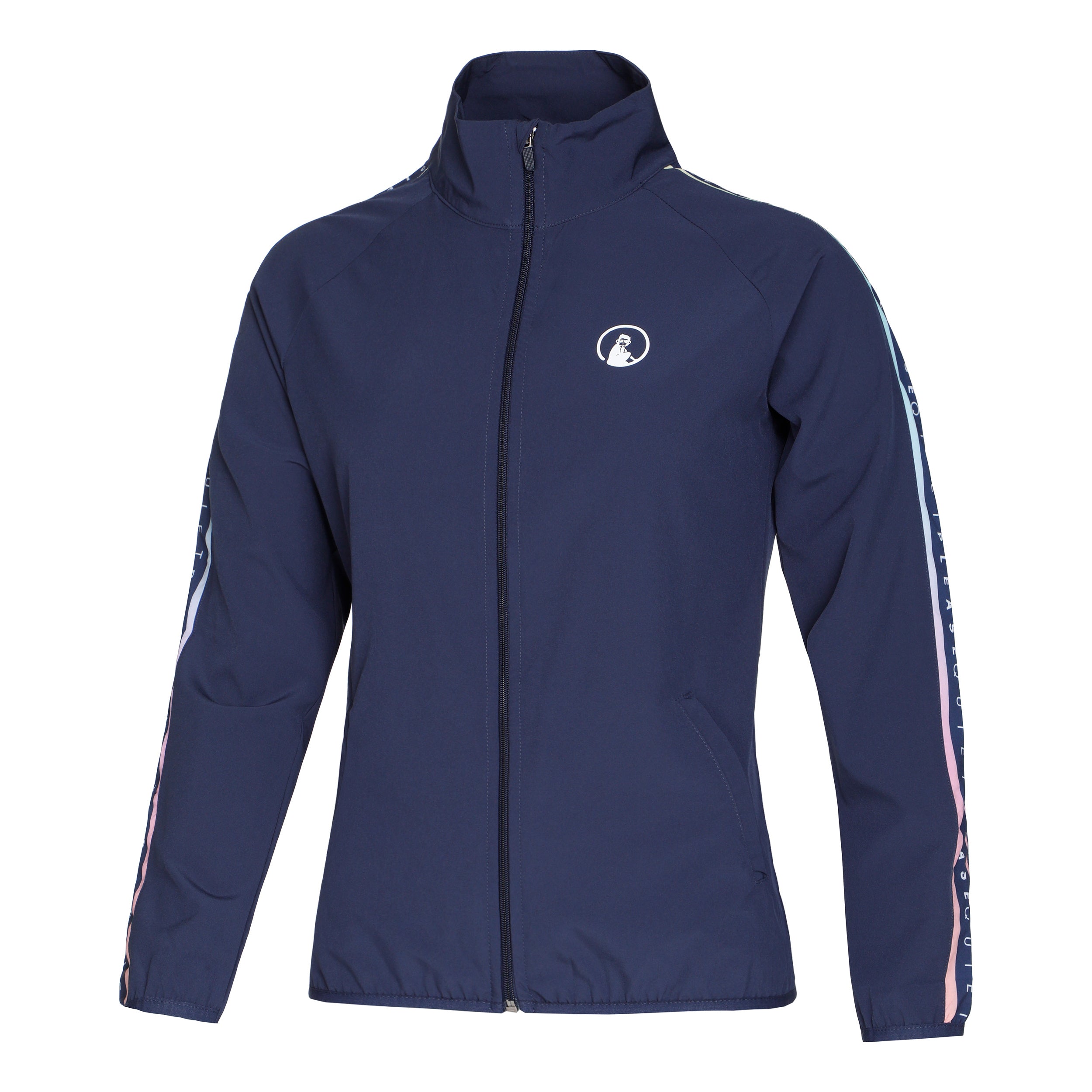 Quiet Please Rainbow Stroke Trainingsjacke Damen - Blau, Mehrfarbig