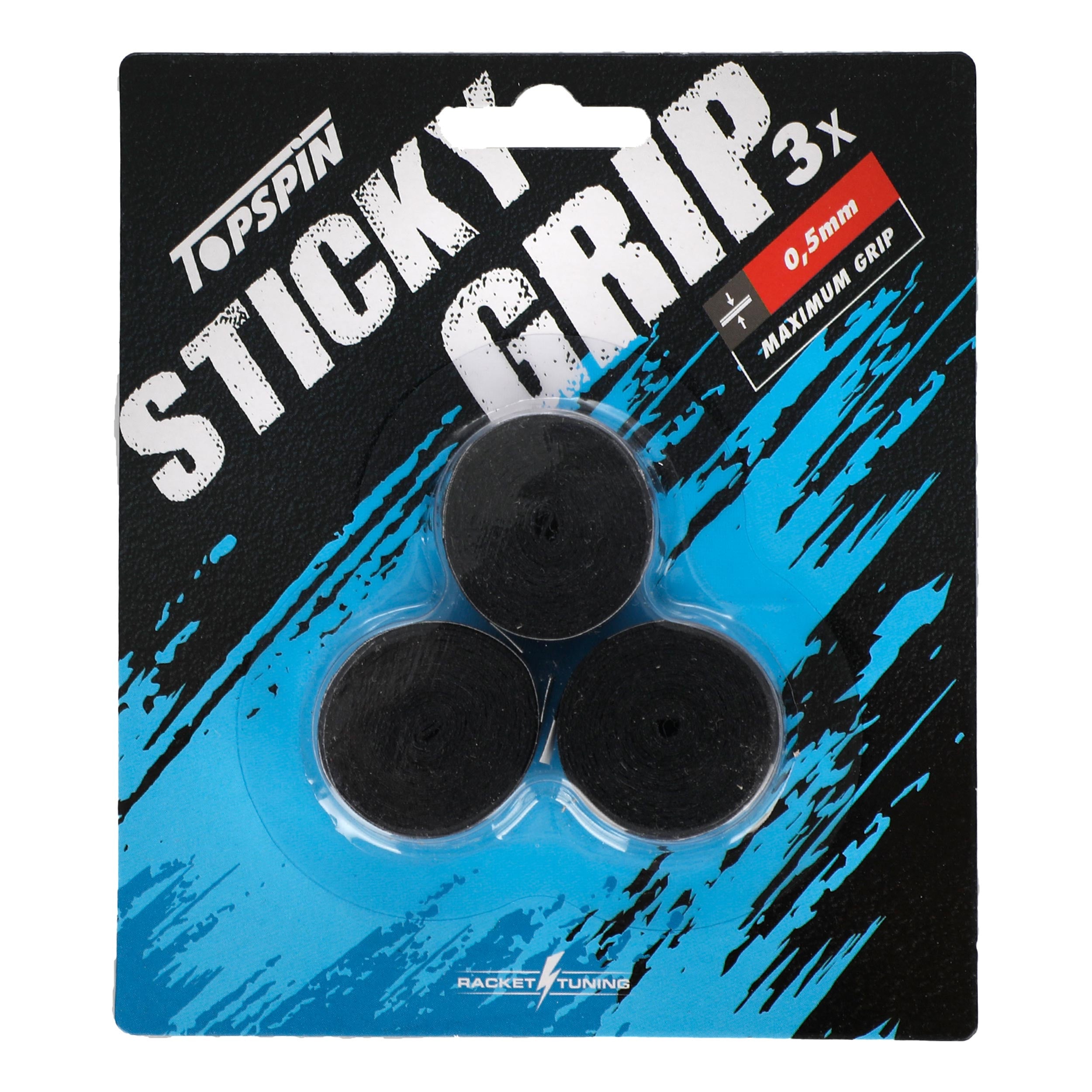 Topspin Sticky Grip 3er Pack - Schwarz