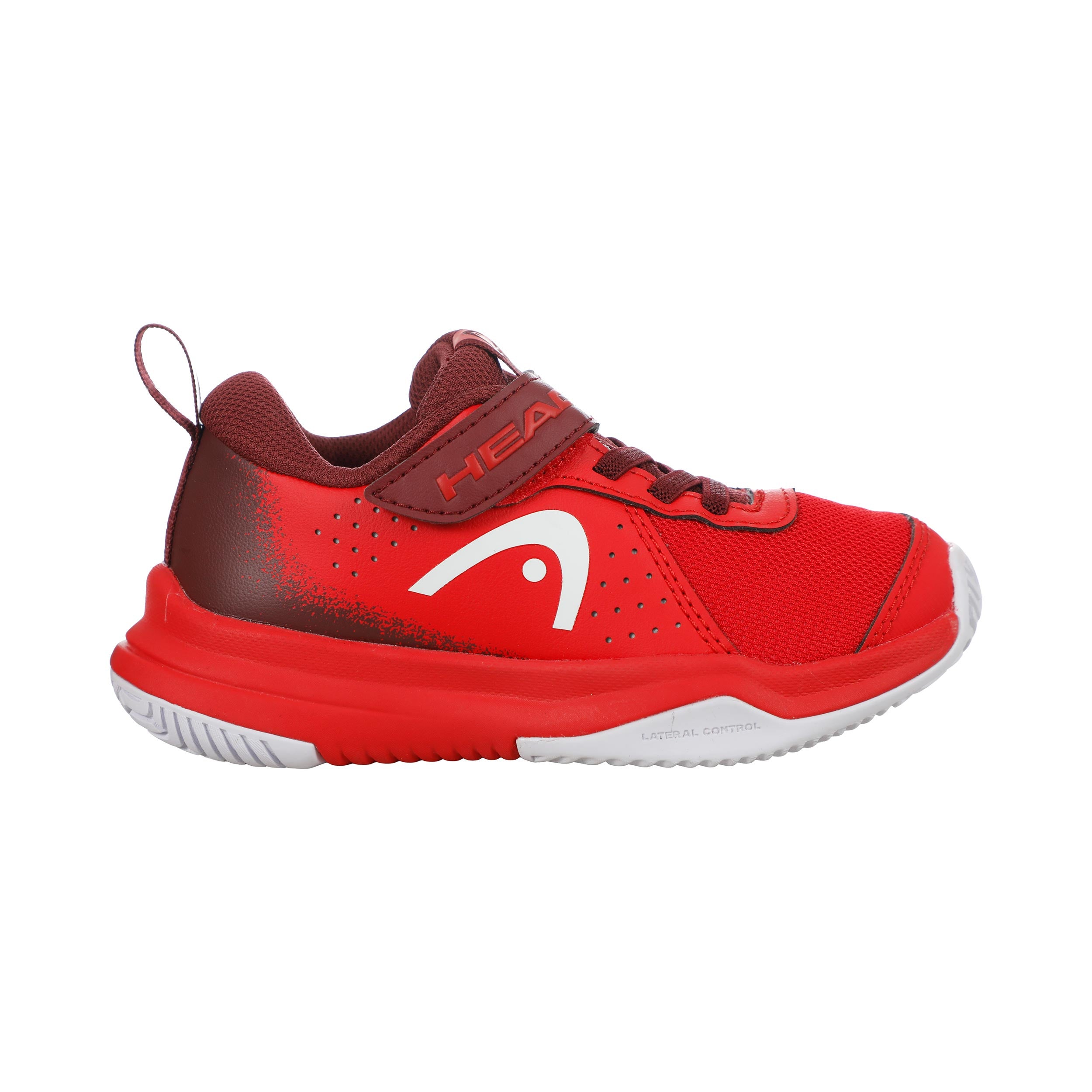 Head Sprint Velcro 4.0 Allcourtschuh Kinder - Rot, Dunkelrot